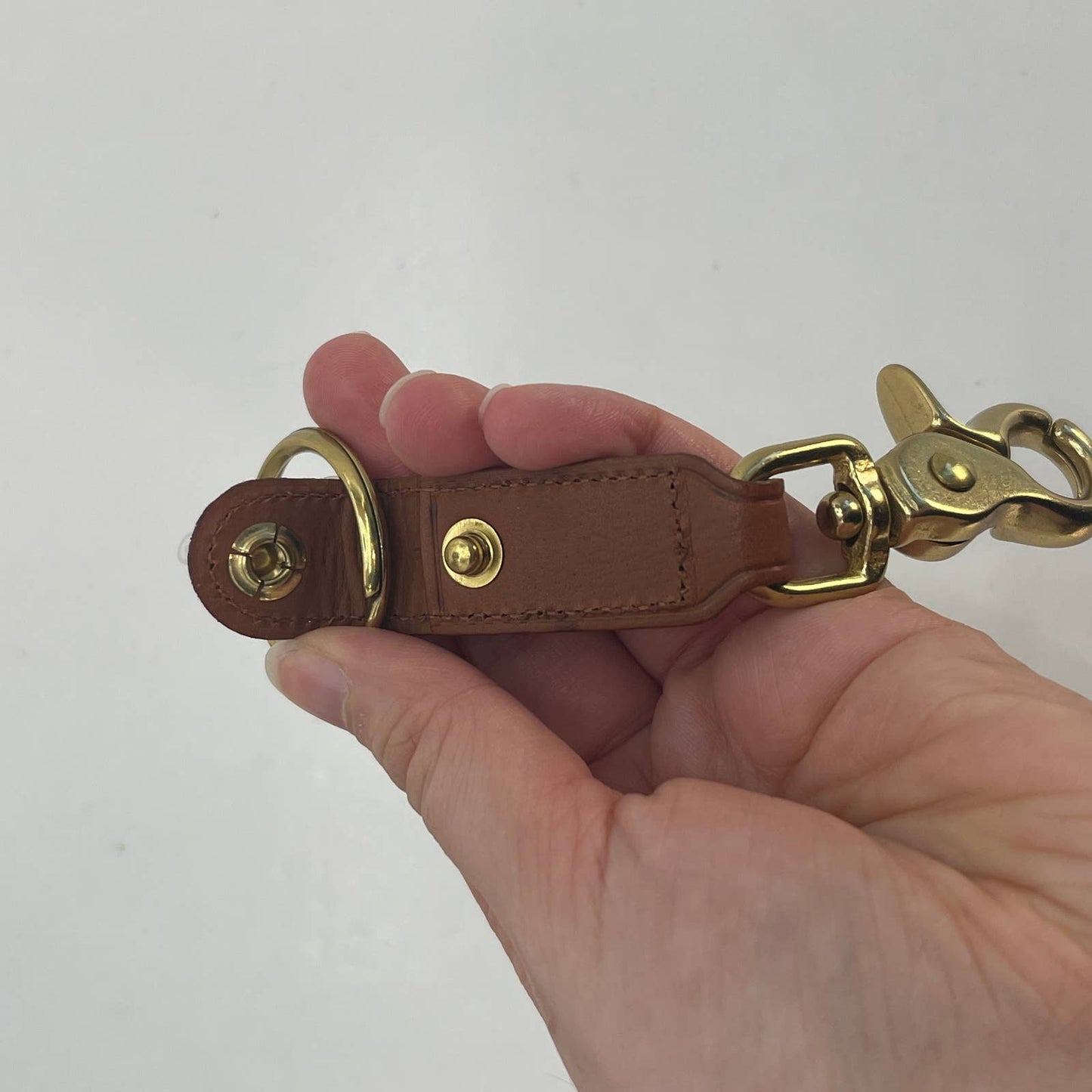 NEW Vintage Coach Trigger Snap Key Fob 7212 British Tan