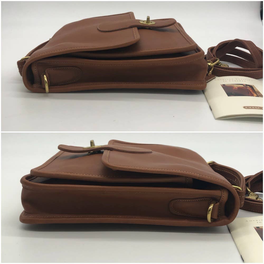 LIKE NEW Vintage Coach Shoulder Pouch Large Station Bag 5130 British Tan USA