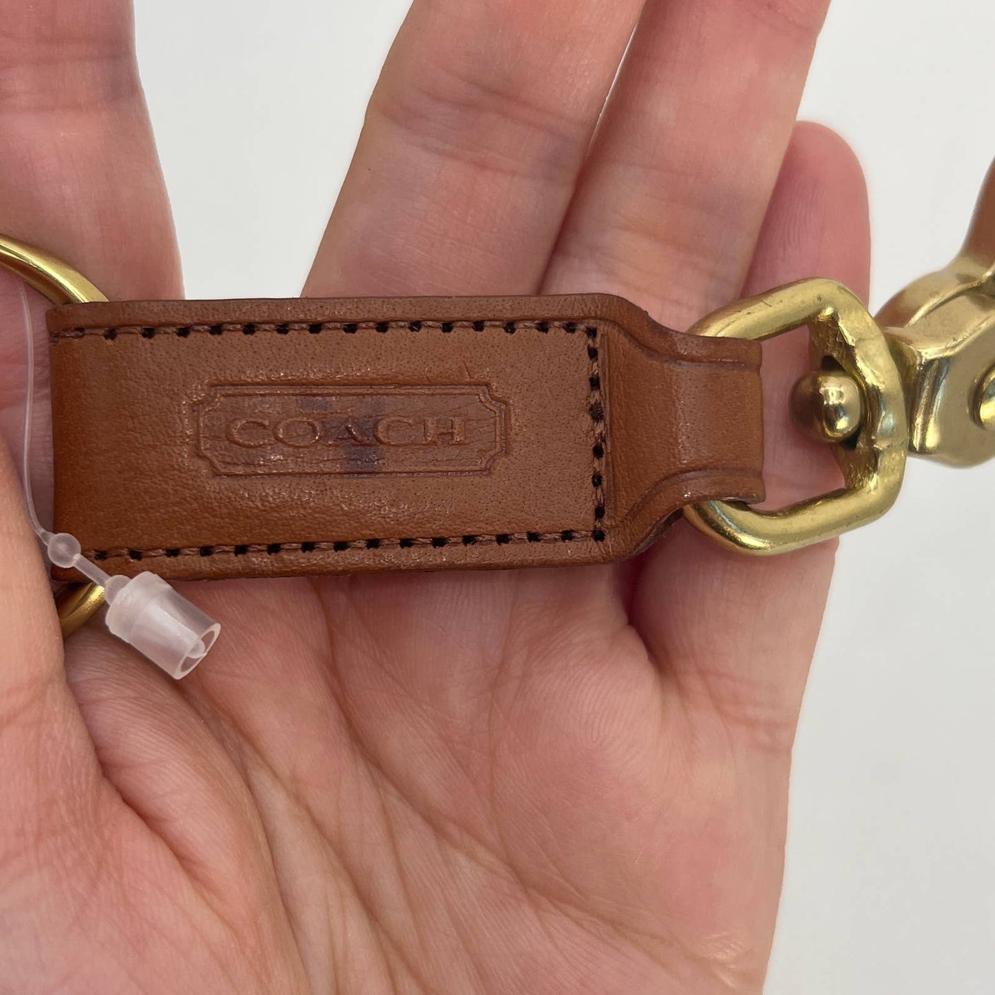 NEW Vintage Coach Trigger Snap Key Fob 7212 British Tan