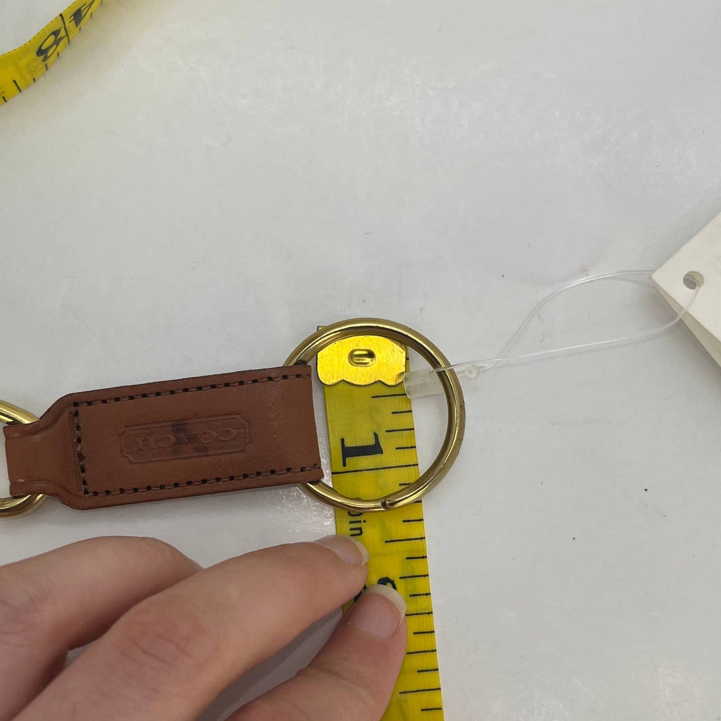 NEW Vintage Coach Trigger Snap Key Fob 7212 British Tan