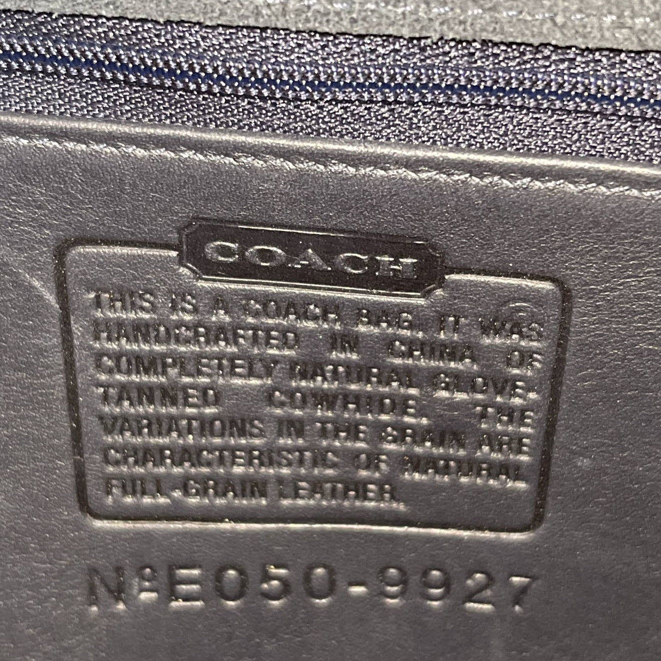 Vintage Coach Willis Bag 9927 Navy Blue 2005