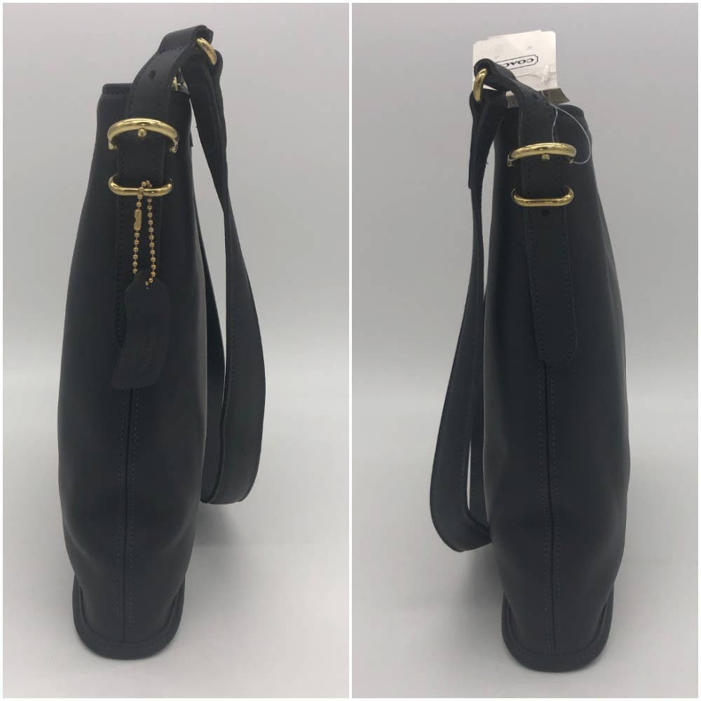 NEW Vintage Coach Equestrian Slim Bucket Bag 9806 Navy 1998 USA