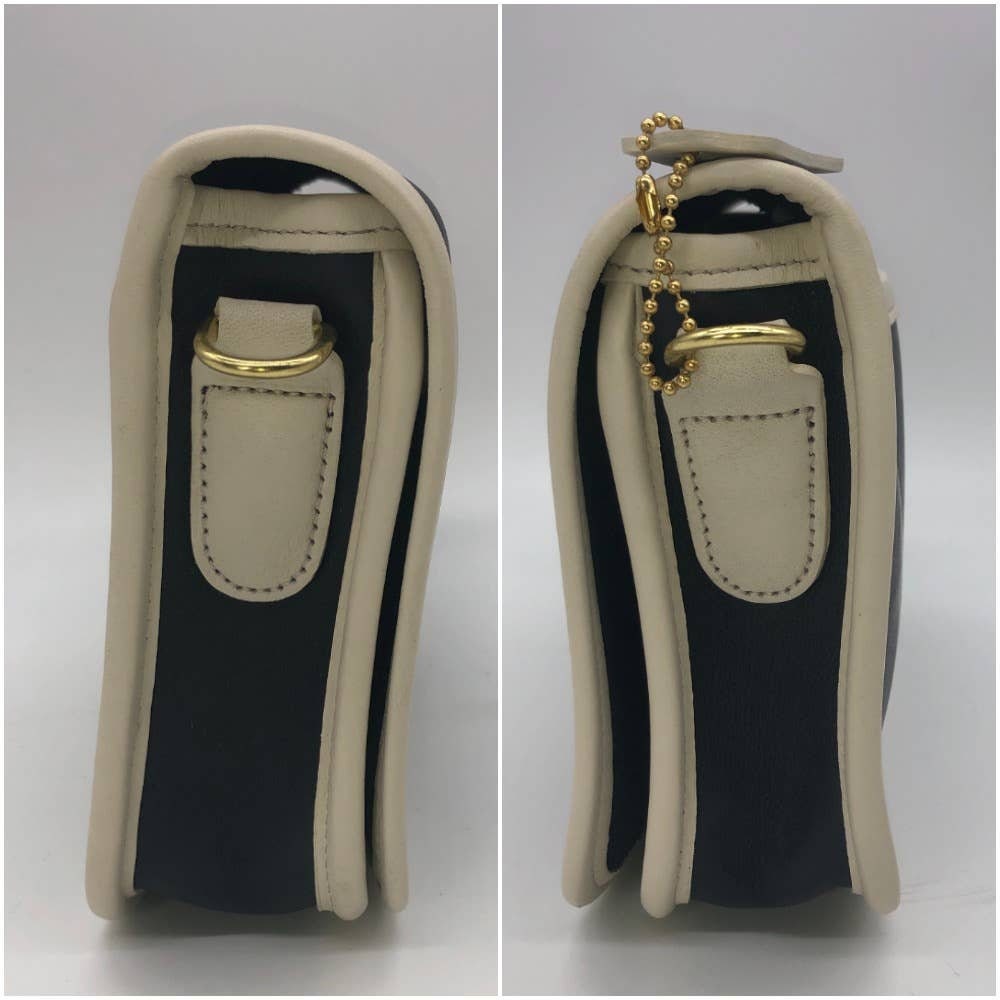 LIKE NEW Vintage Coach Spectator Pocket Purse #9668 Navy White