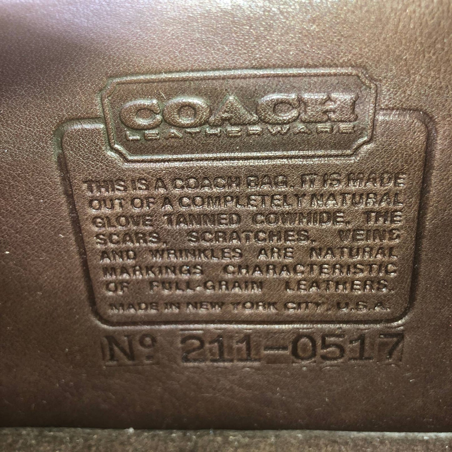 Vintage Coach NYC Dinky Bag 9375 Brown 1980s