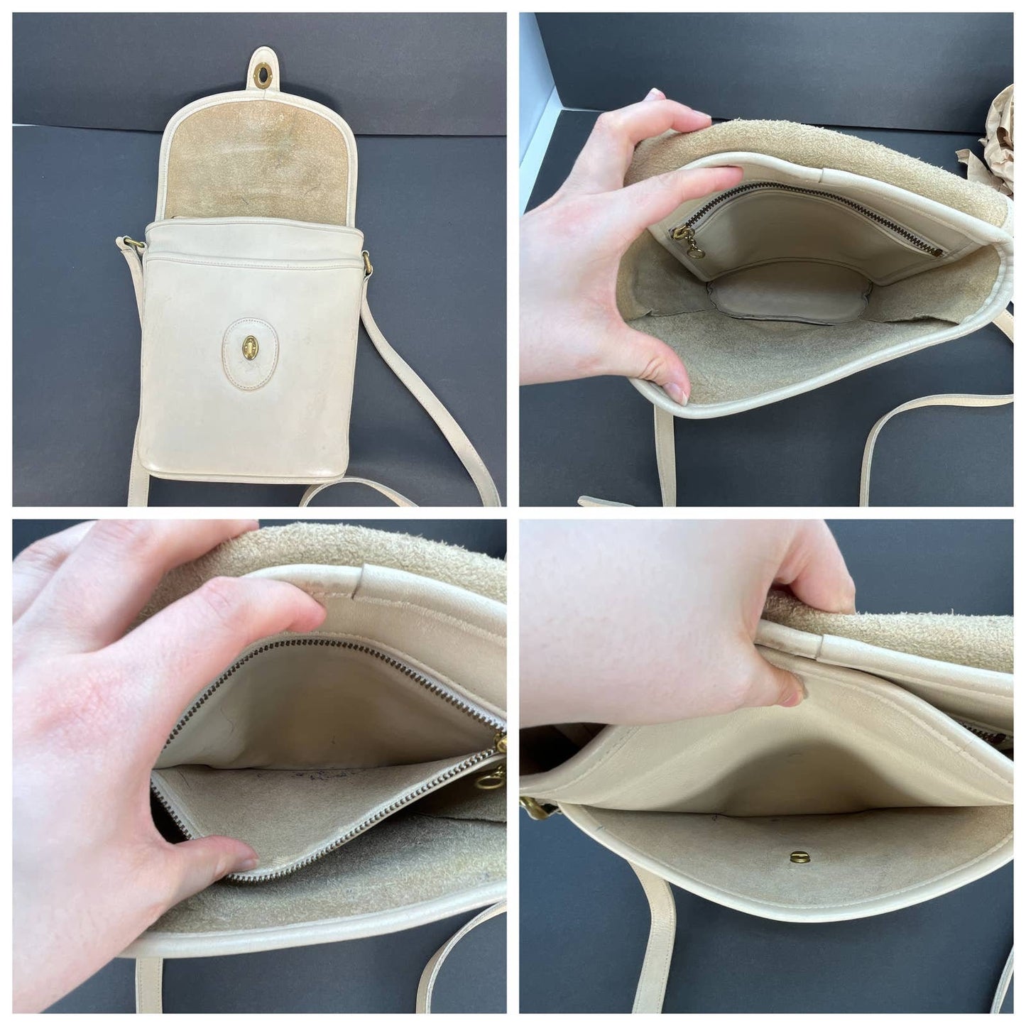 Vintage Coach Bradley Bucket Bag 9936 Bone USA 1995