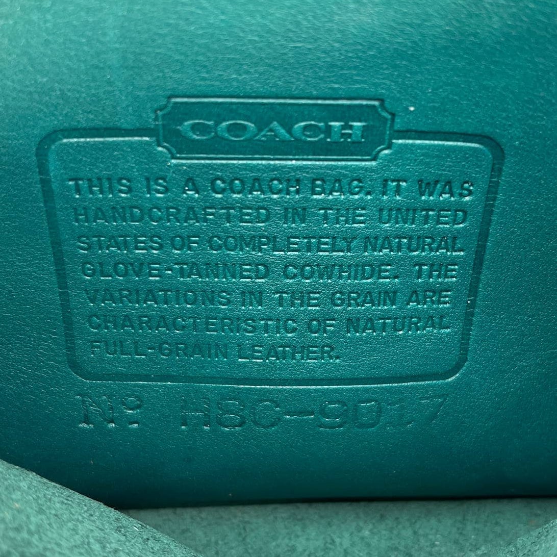 Vintage Coach Abbie Zip 9017 USA 1998 Jade