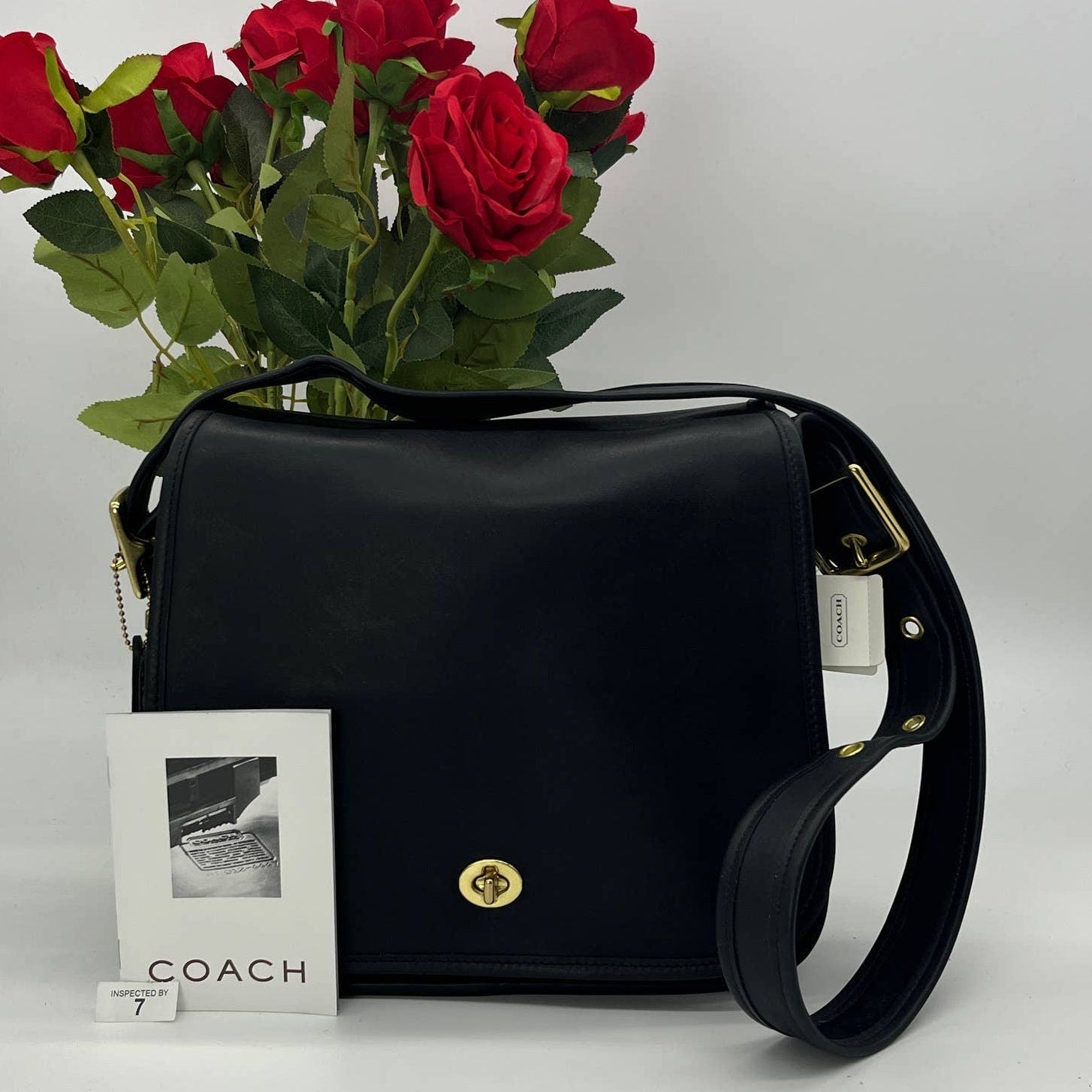 NEW Vintage Coach Stewardess Bag 9525 Black 2000 Costa Rica Cristina Moda Vintage