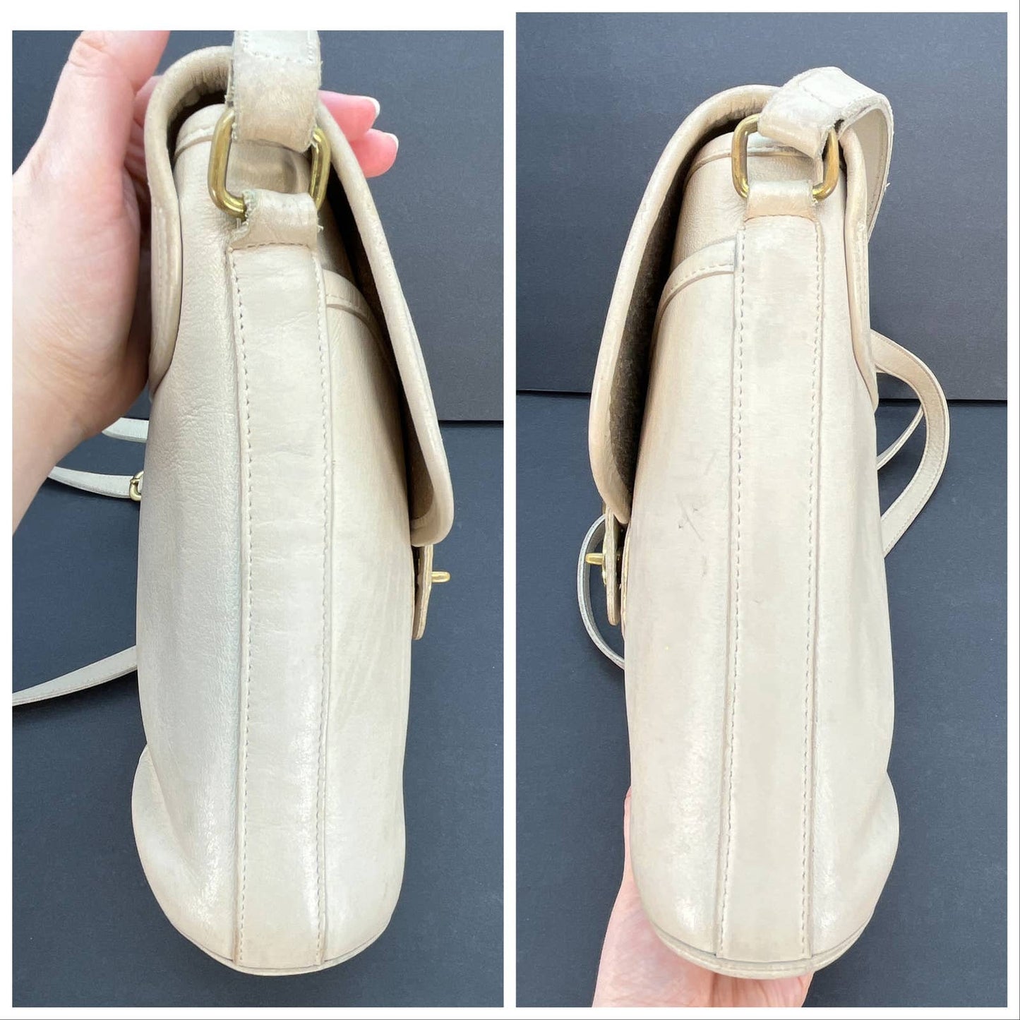 Vintage Coach Bradley Bucket Bag 9936 Bone USA 1995