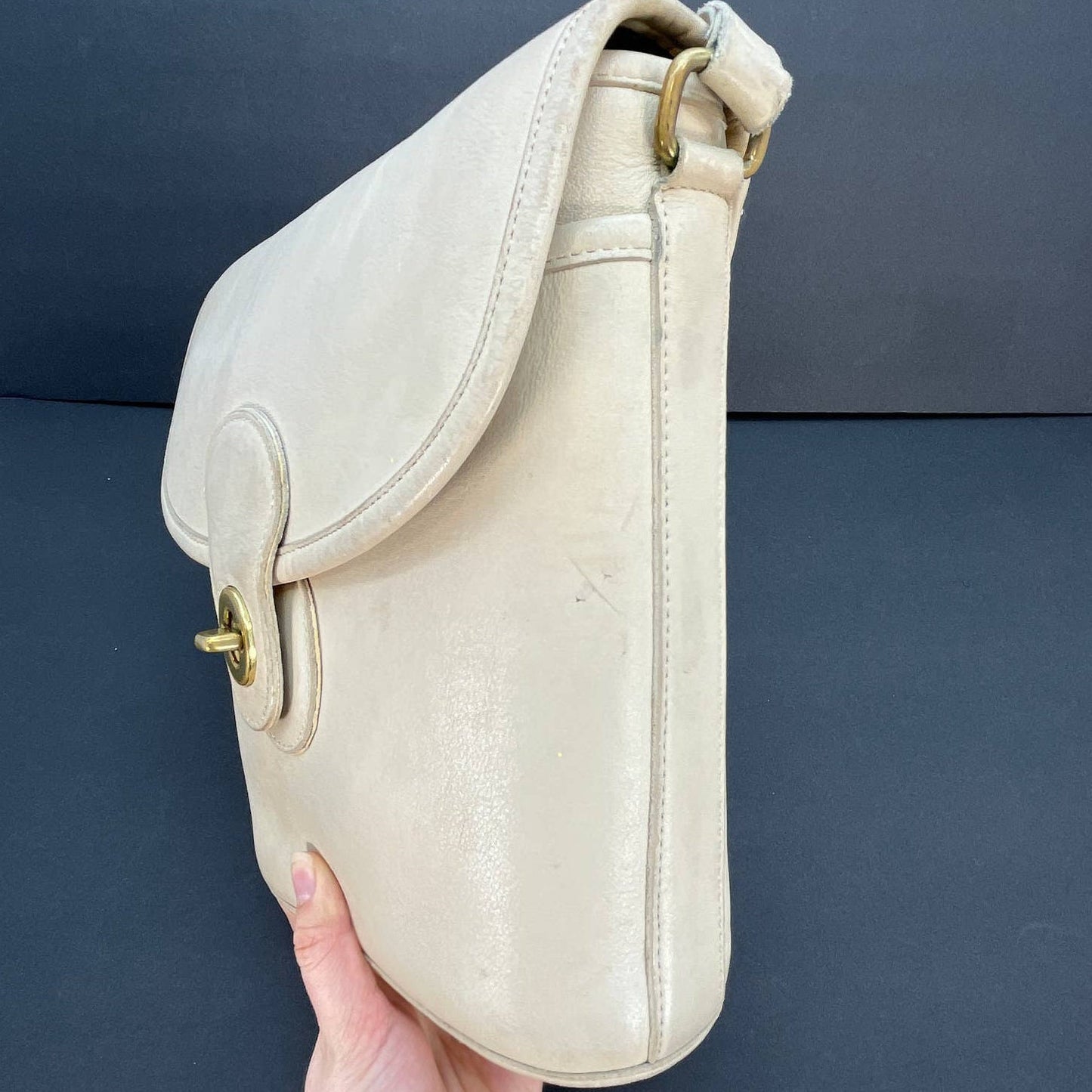 Vintage Coach Bradley Bucket Bag 9936 Bone USA 1995