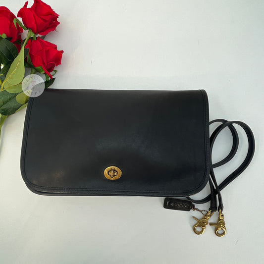 Vintage Coach NYC Convertible Clutch 9635 Black 1980's