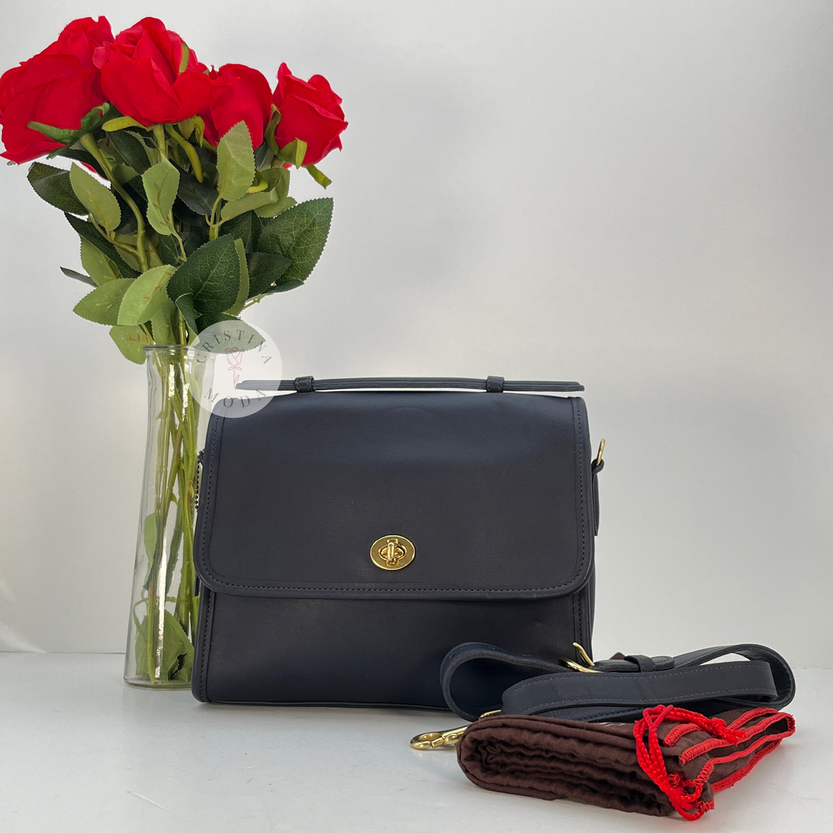 Coach vintage court bag - vintage coach old court bag 2way navy
