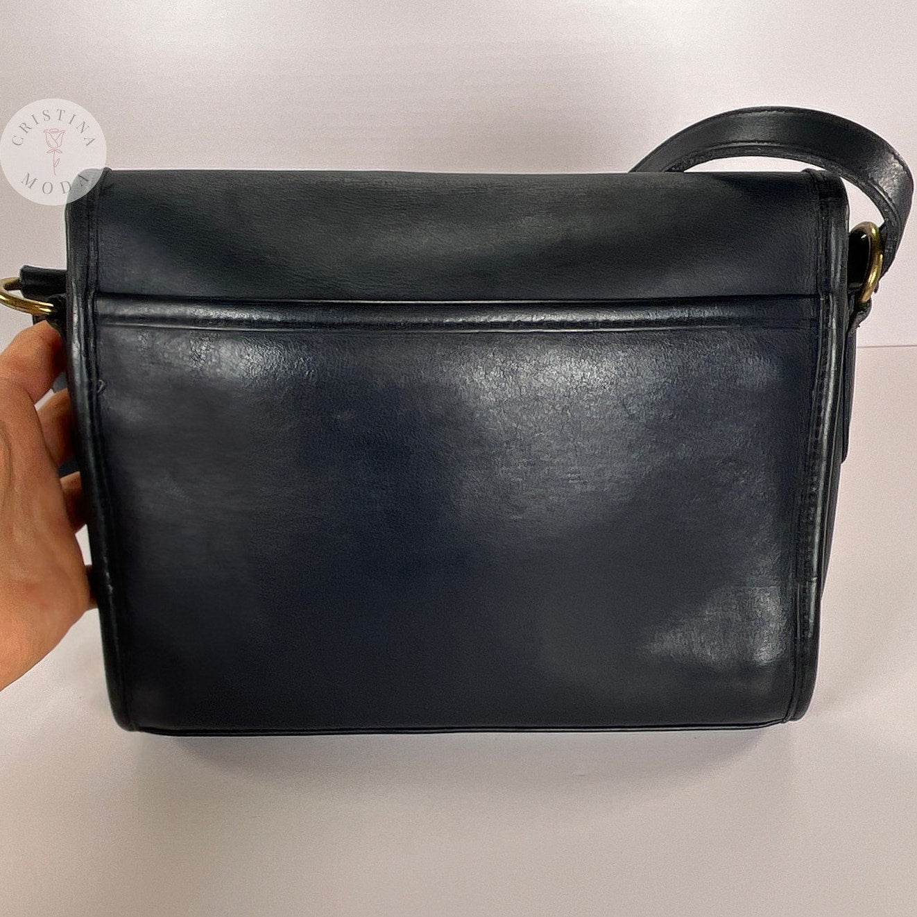 Vintage Coach Devon Bag 9908 Navy USA 1994