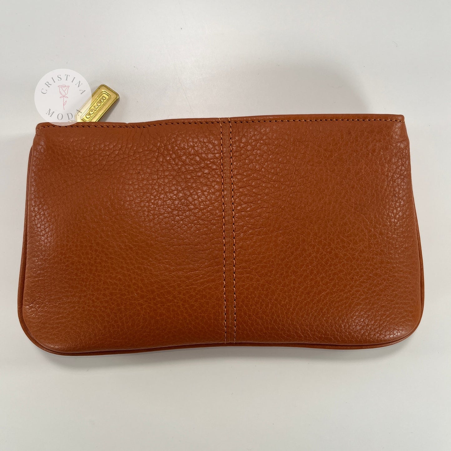 NEW Vintage Coach Sonoma Cosmetic Pouch Natural Grain 4973 Camel