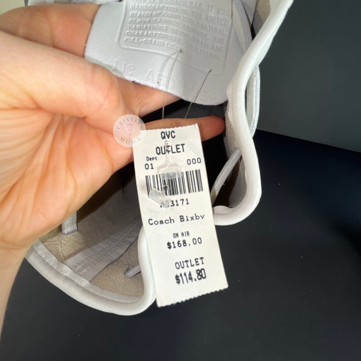 NEW Vintage Coach Bixby Sling Bag 9984 White 1996 USA