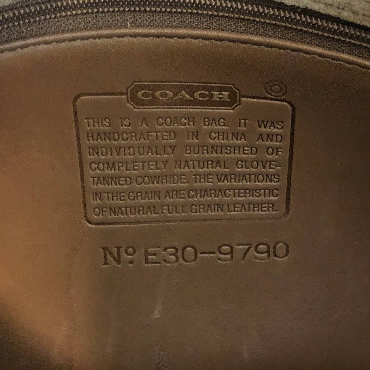 Vintage Coach City Bag 9790 Tan 2003