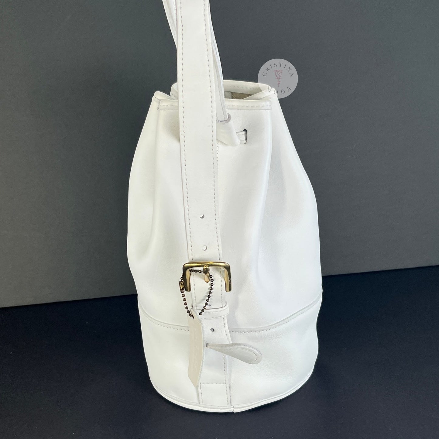 NEW Vintage Coach Bixby Sling Bag 9984 White 1996 USA