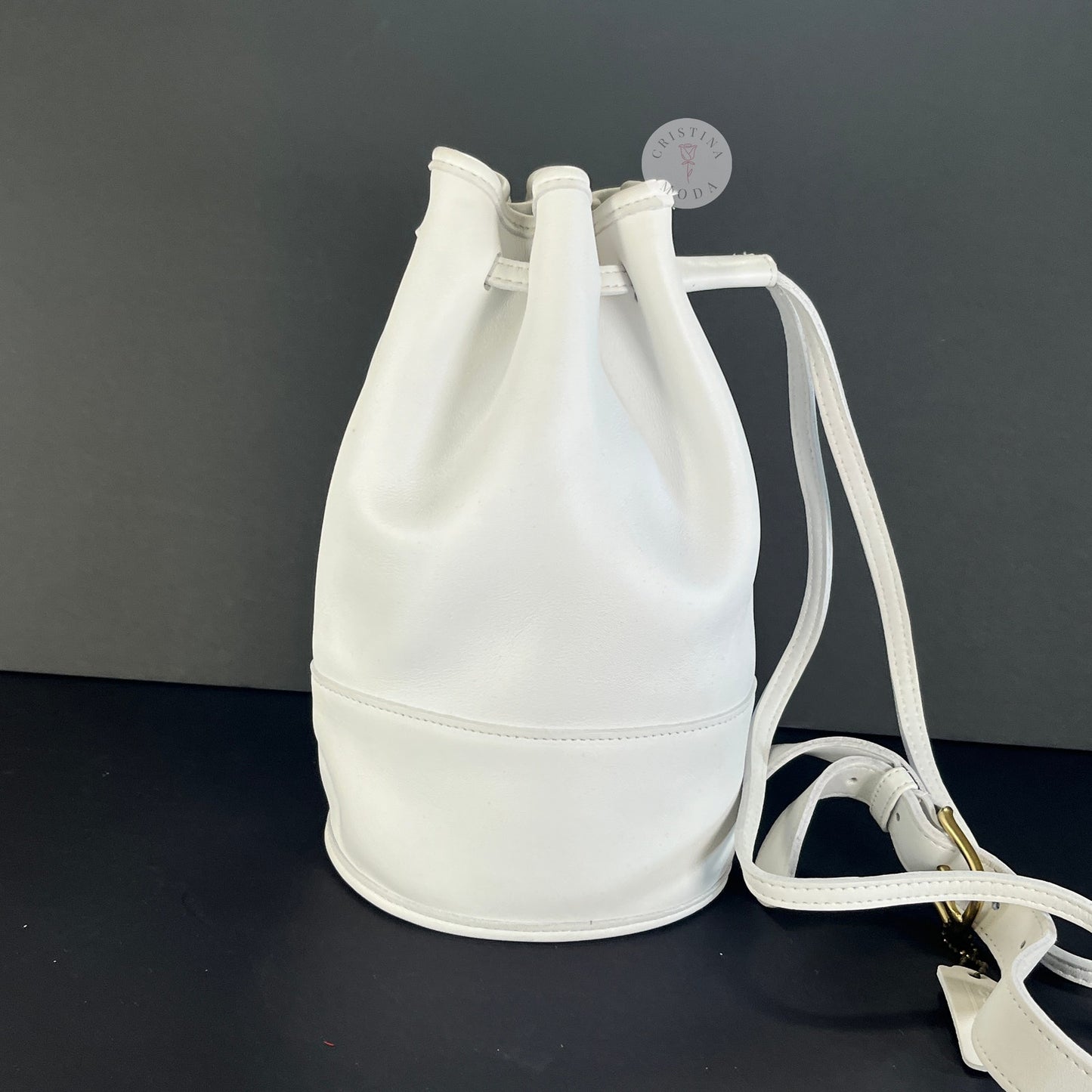 NEW Vintage Coach Bixby Sling Bag 9984 White 1996 USA