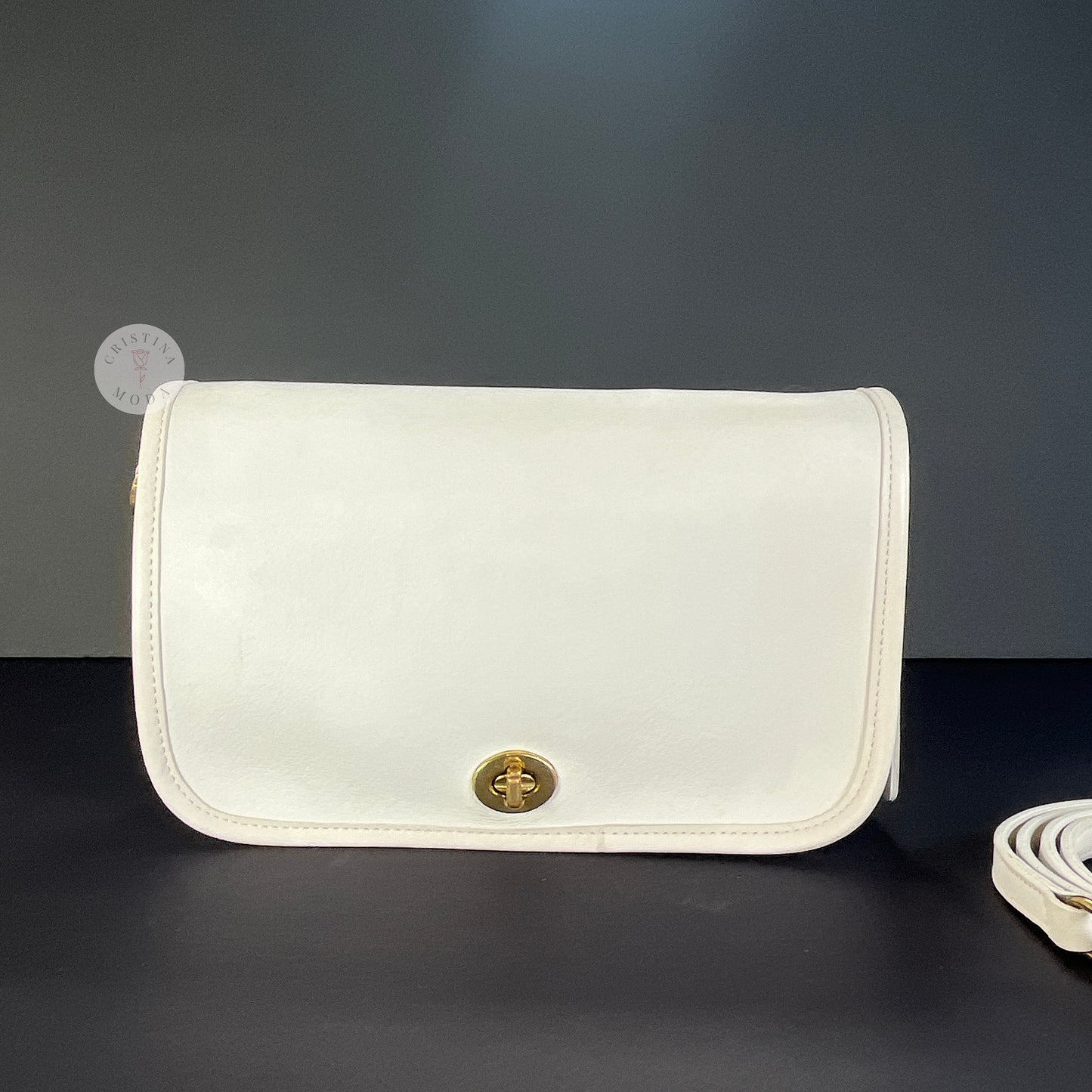 Vintage Coach Pocket Purse 9755 White USA 1995