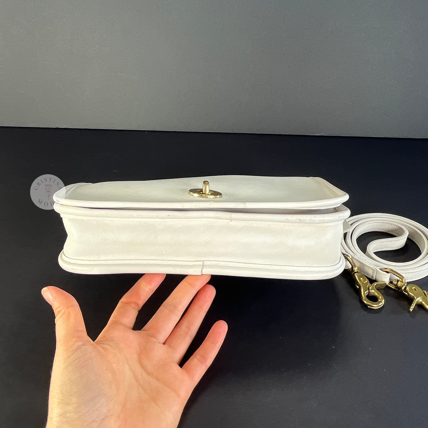 Vintage Coach Pocket Purse 9755 White USA 1995
