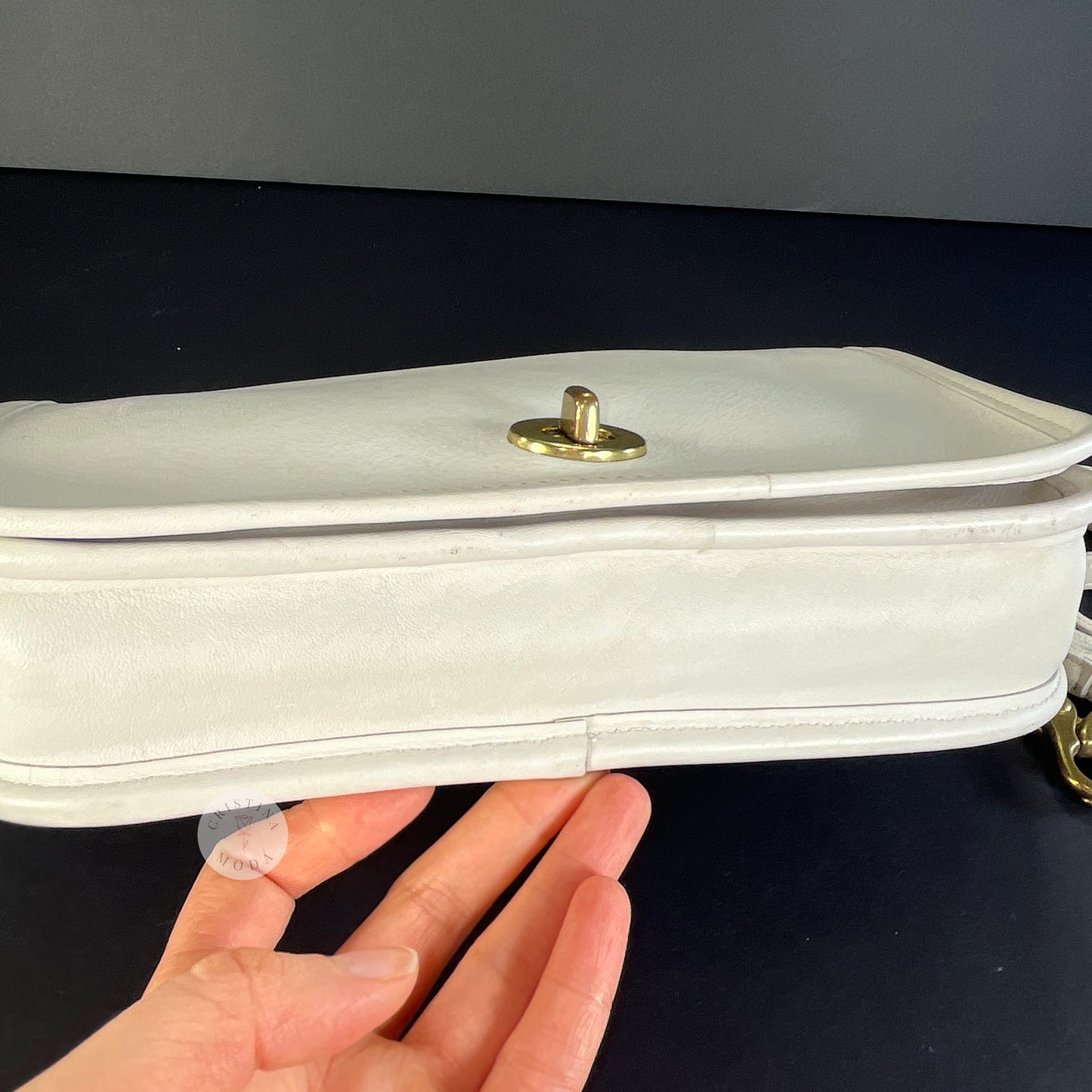Vintage Coach Pocket Purse 9755 White USA 1995