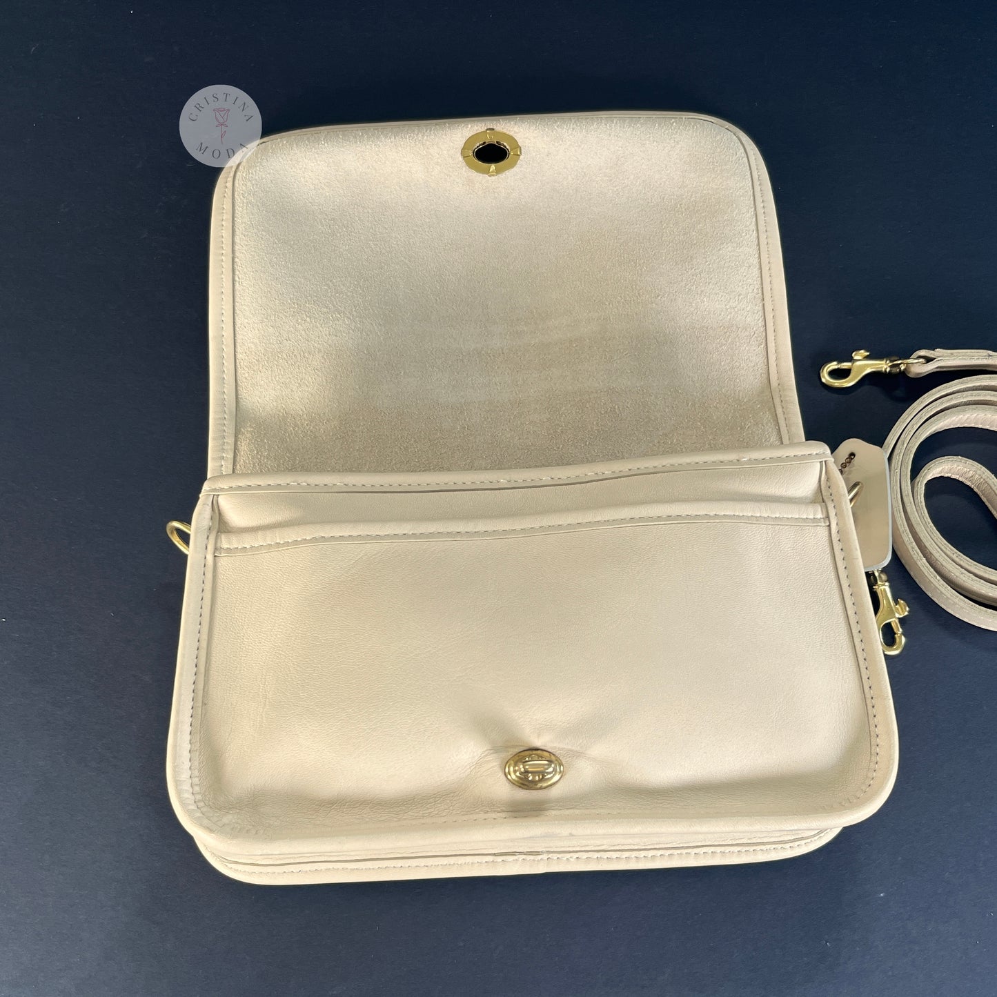 Vintage Coach Pocket Purse 9755 Bone 2001 Costa Rica
