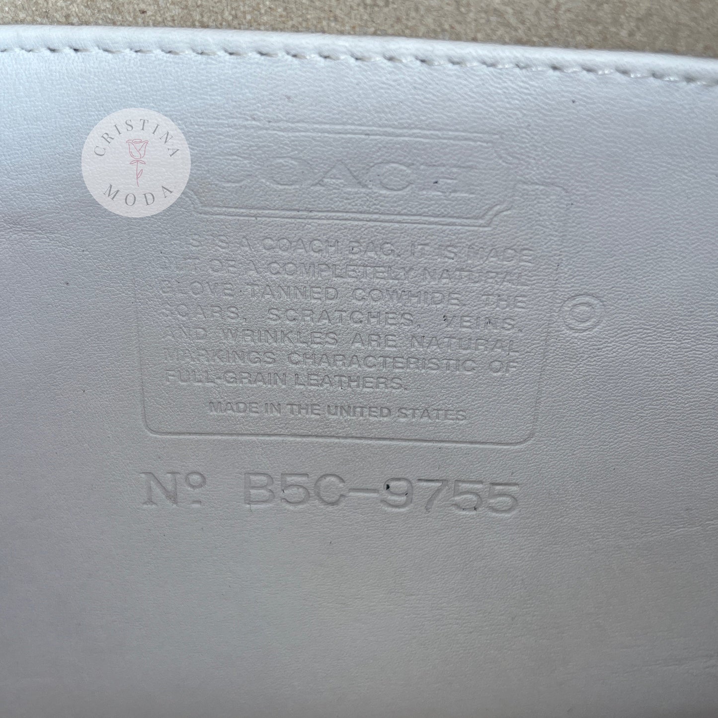 Vintage Coach Pocket Purse 9755 White USA 1995