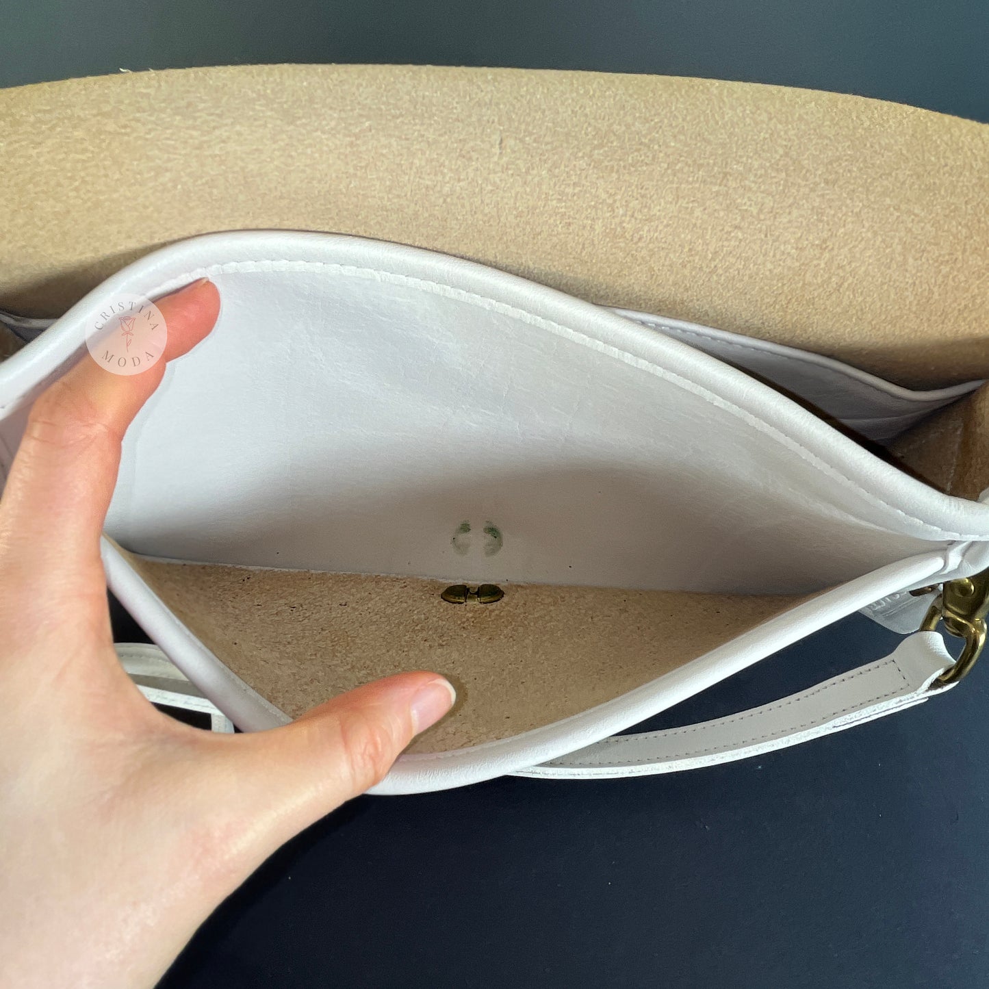 Vintage Coach Pocket Purse 9755 White USA 1995