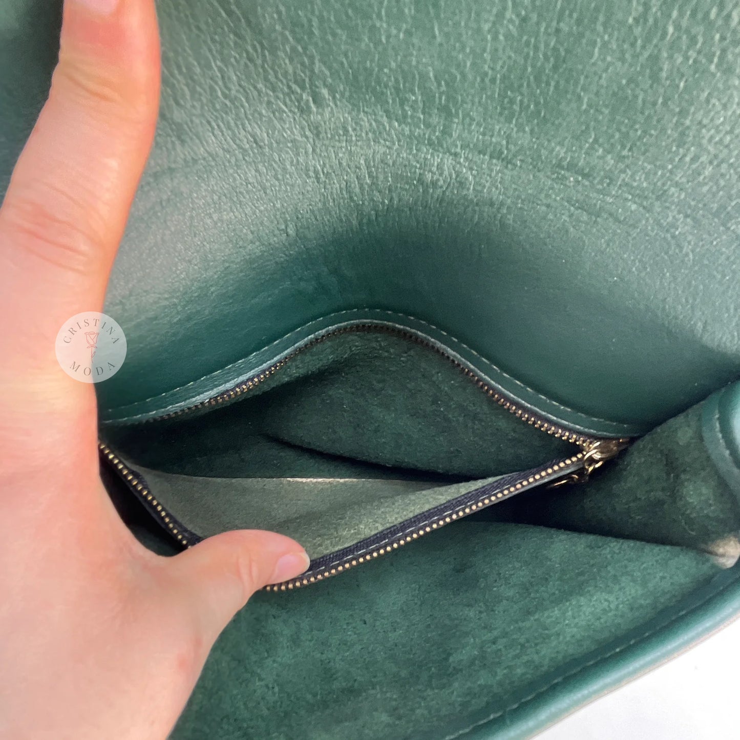 Vintage Coach Lindsay Bag 9888 Bottle Green USA
