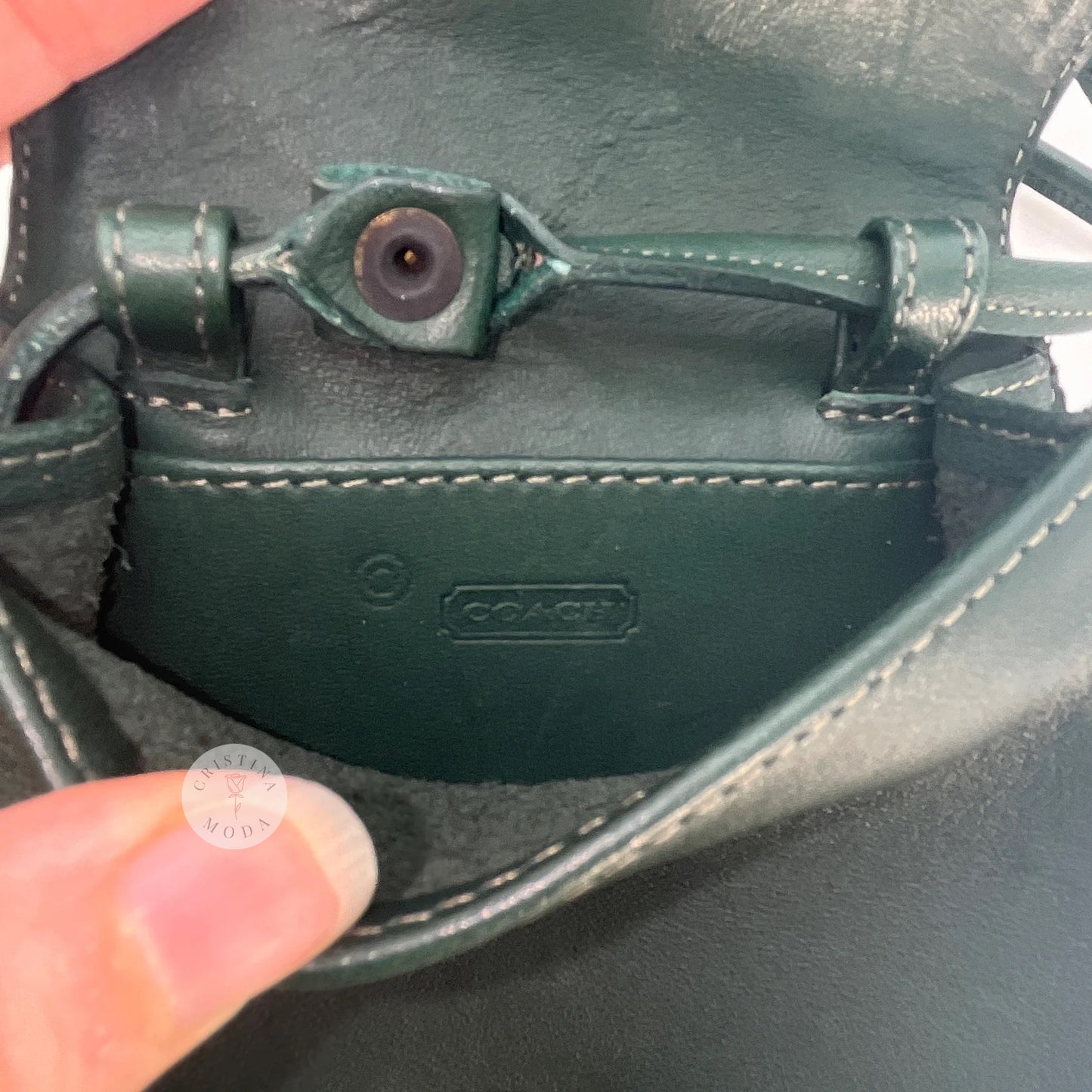 Vintage Coach Horseshoe Belt Bag 4857 Bottle Green