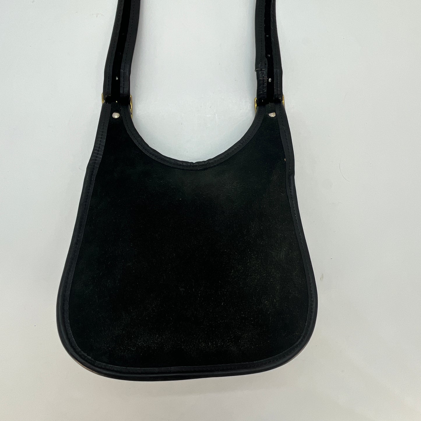 Vintage Coach Pre-creed Saddle Bag Small Ruff Out 9208 Black 1970s