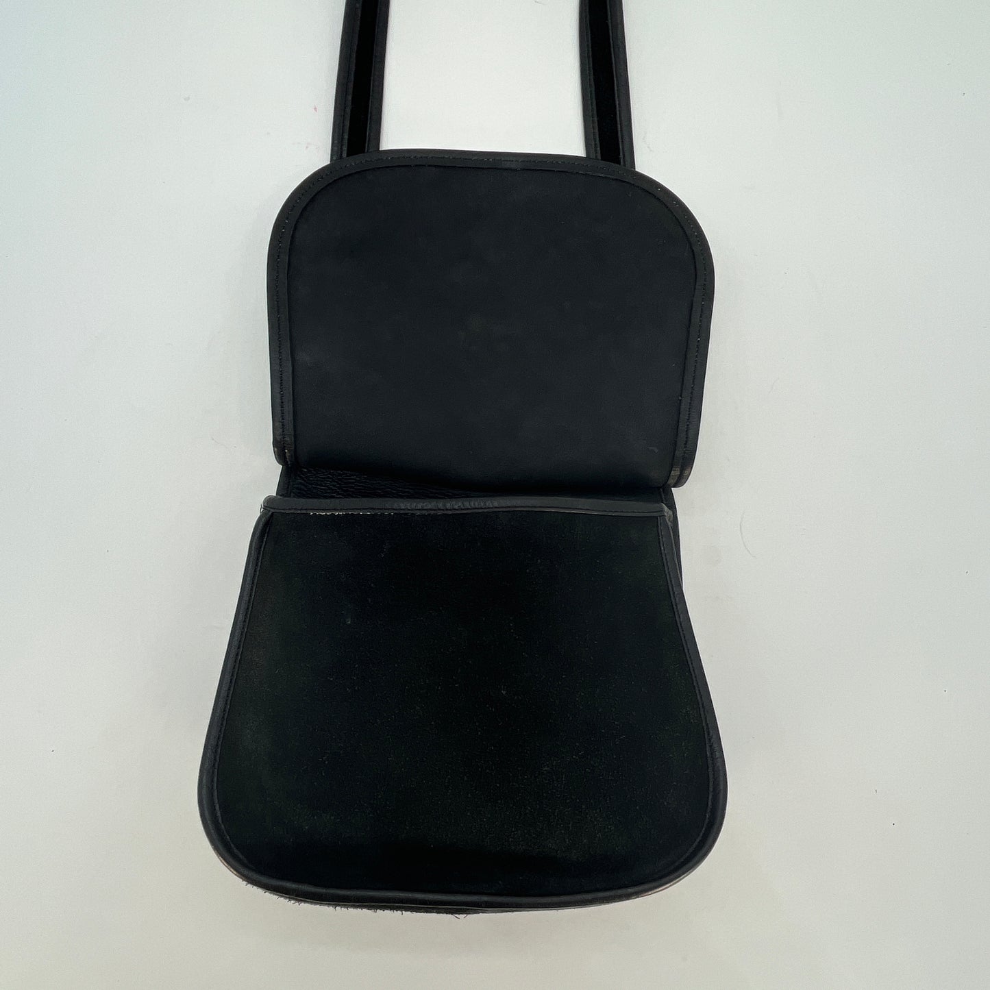 Vintage Coach Pre-creed Saddle Bag Small Ruff Out 9208 Black 1970s