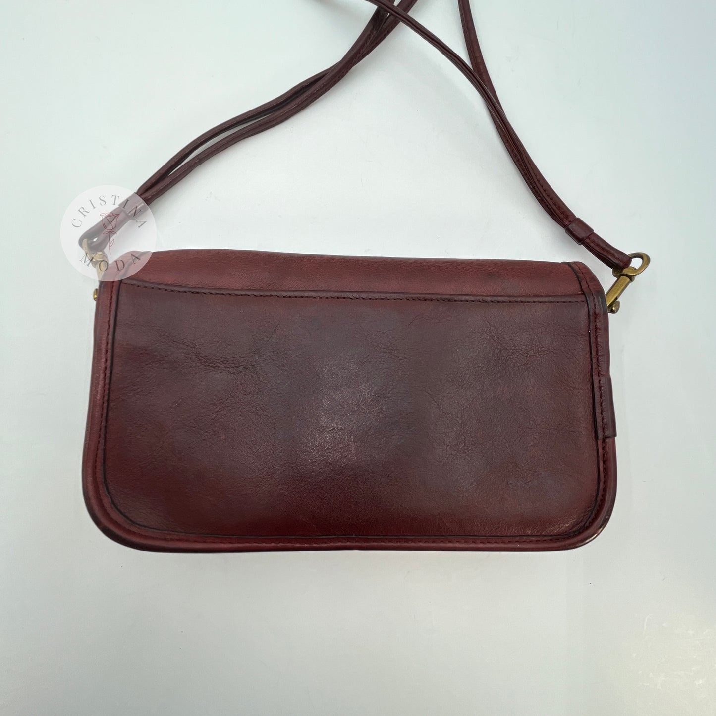 Vintage Coach NYC Early Dinky Bag Mini Clutch 9375 Burgundy