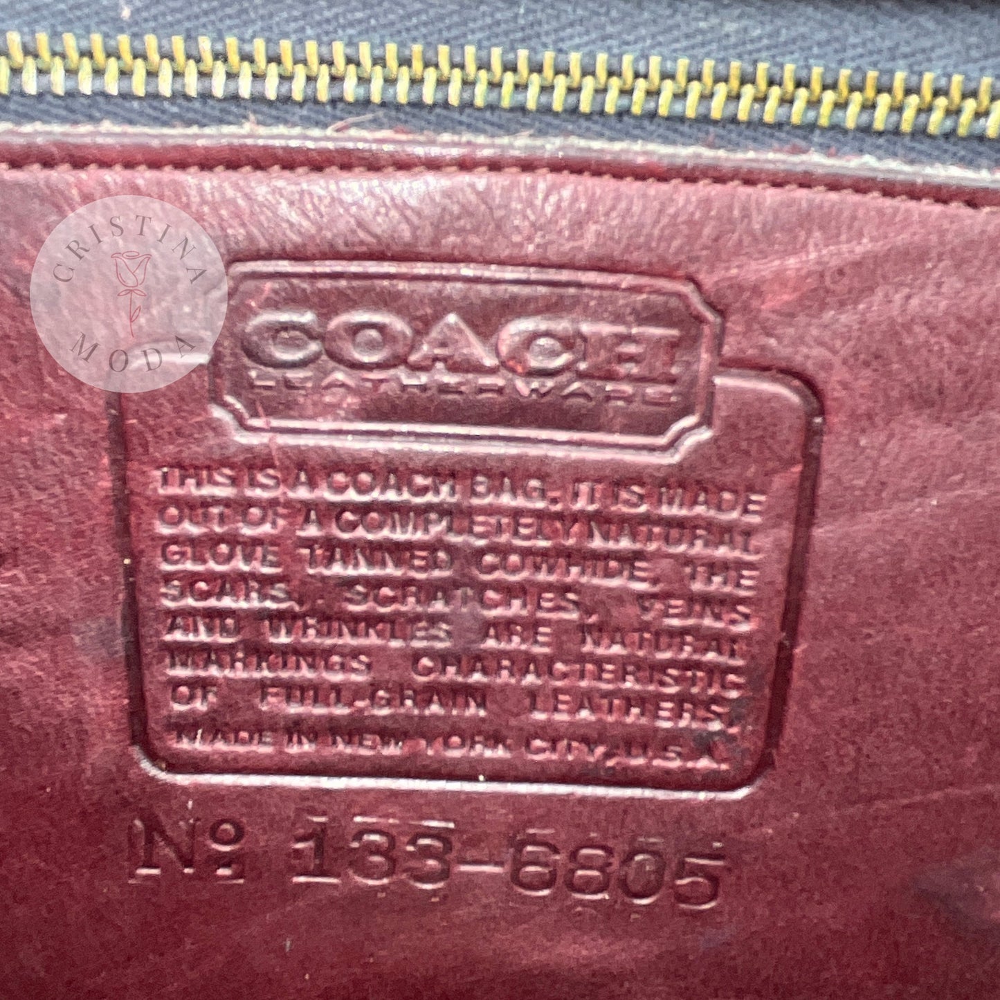 Vintage Coach NYC Early Dinky Bag Mini Clutch 9375 Burgundy