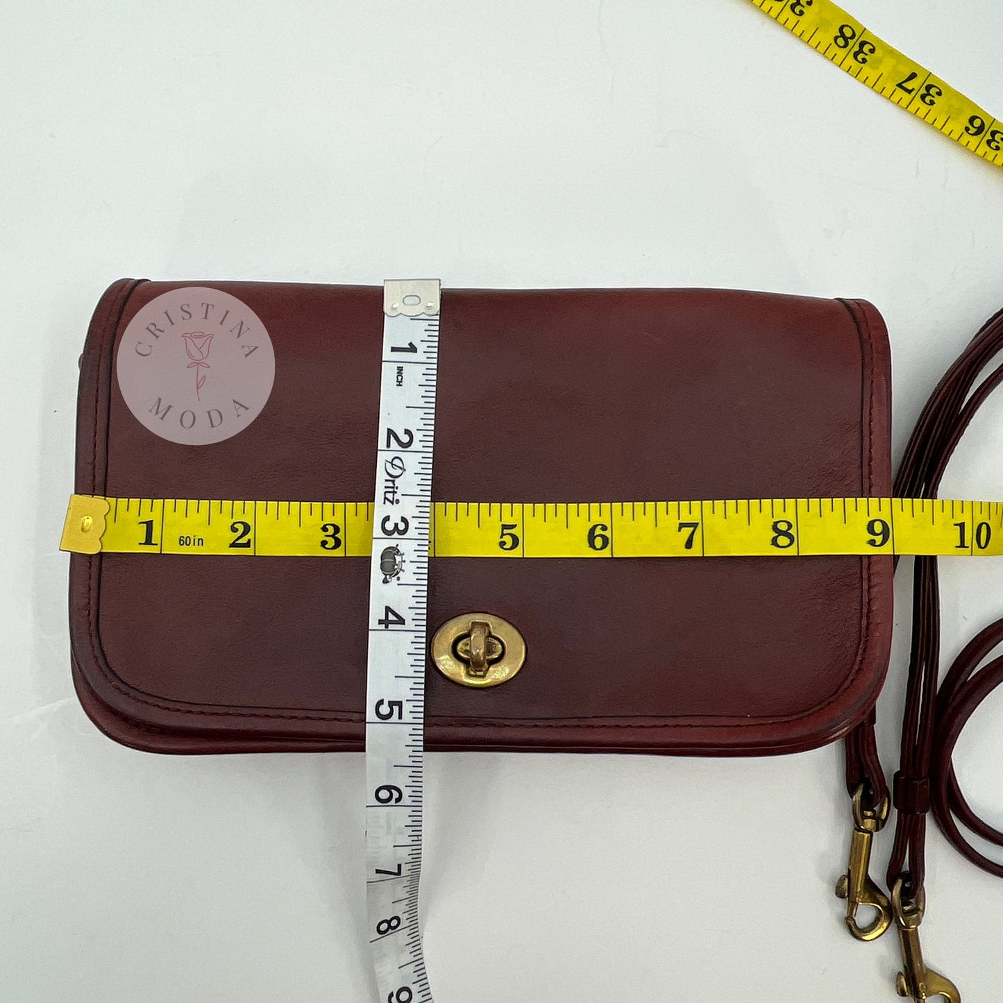 Vintage Coach NYC Early Dinky Bag Mini Clutch 9375 Burgundy