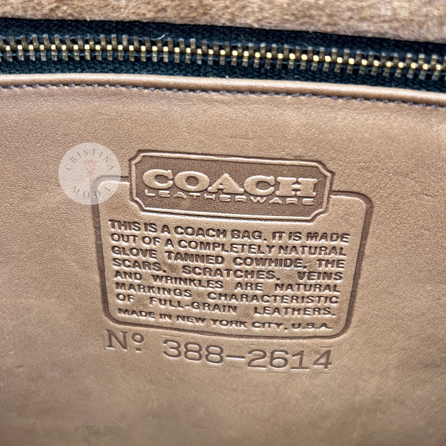 Vintage Coach NYC Riding Bag 9750 Tabac 1980s