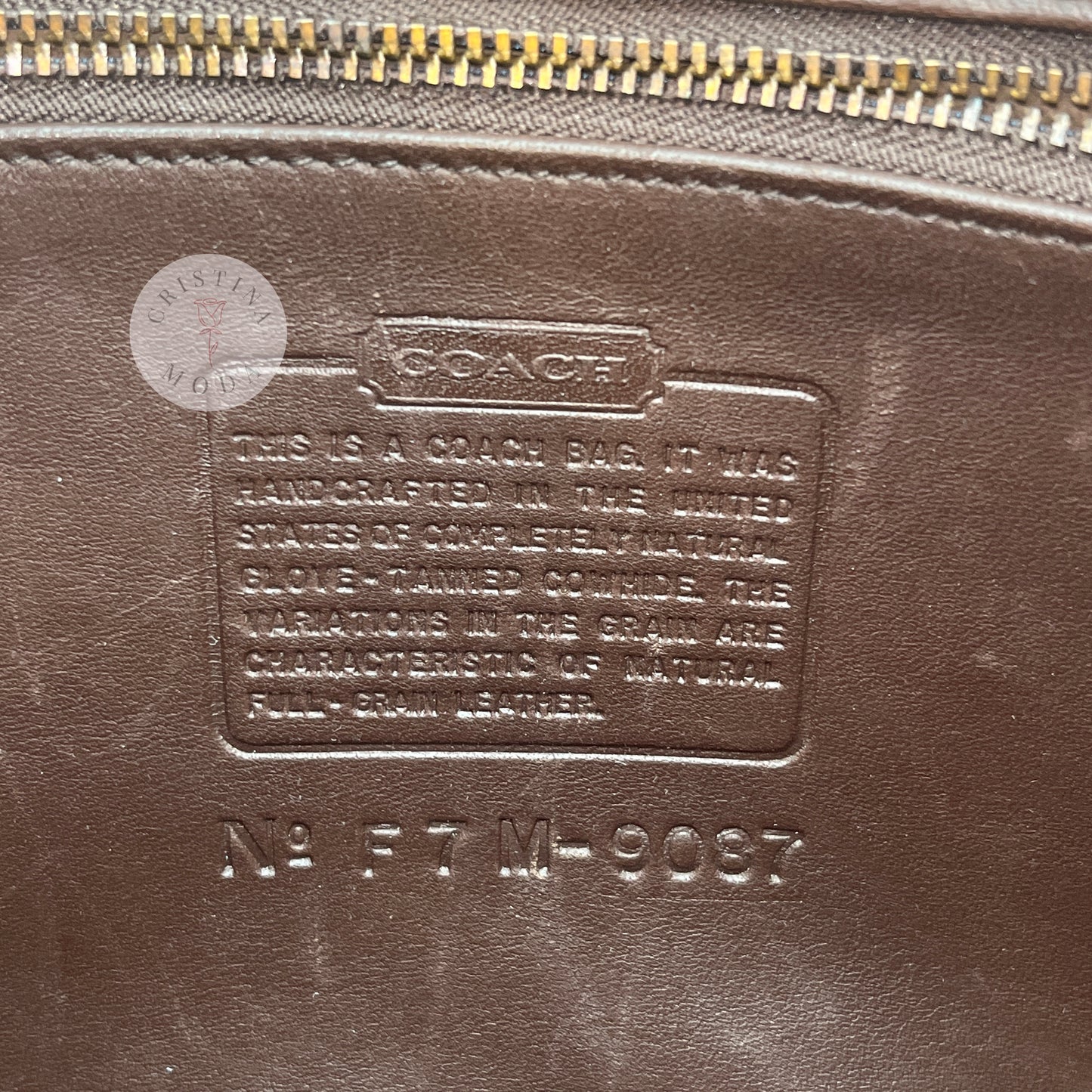 Vintage Coach Metropolis Zip Bag 9087 Mahogany USA 1997