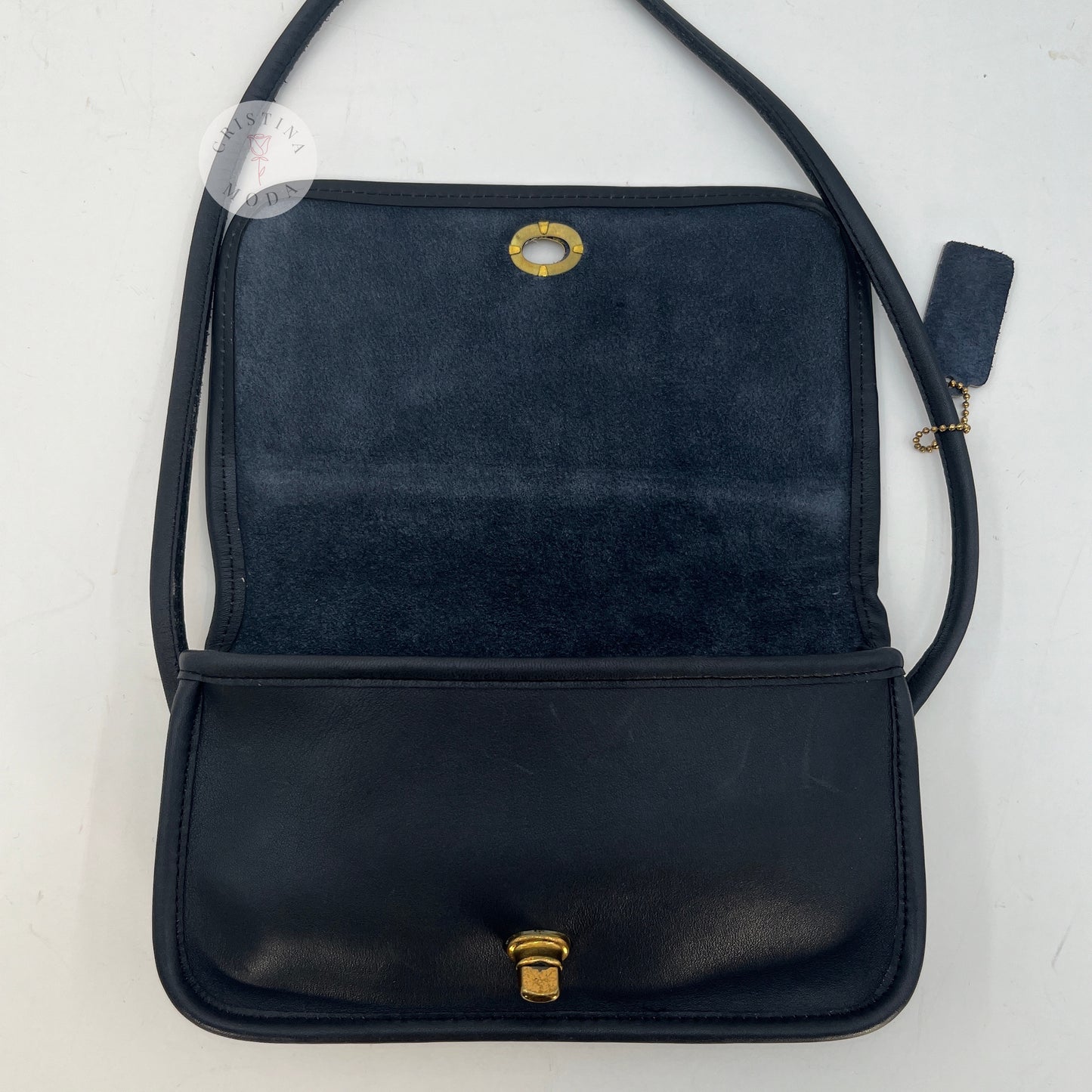 Vintage Coach Dinky Bag 9375 NYC Navy 1980s