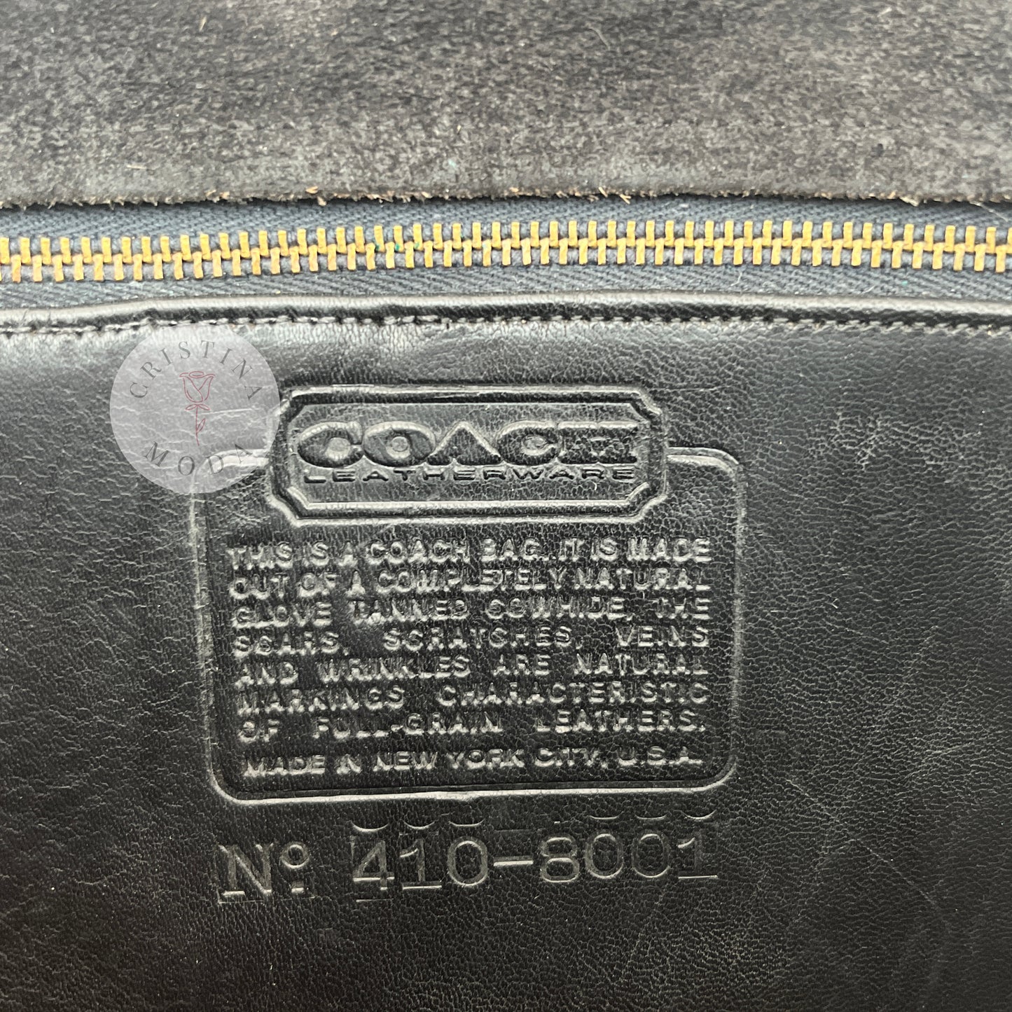 Vintage Coach Classic Pouch 9170 Black NYC 1980's