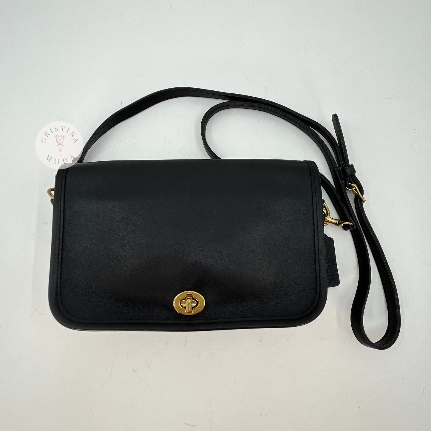 Vintage Coach Pocket Purse 9755 Black Mexico 1998