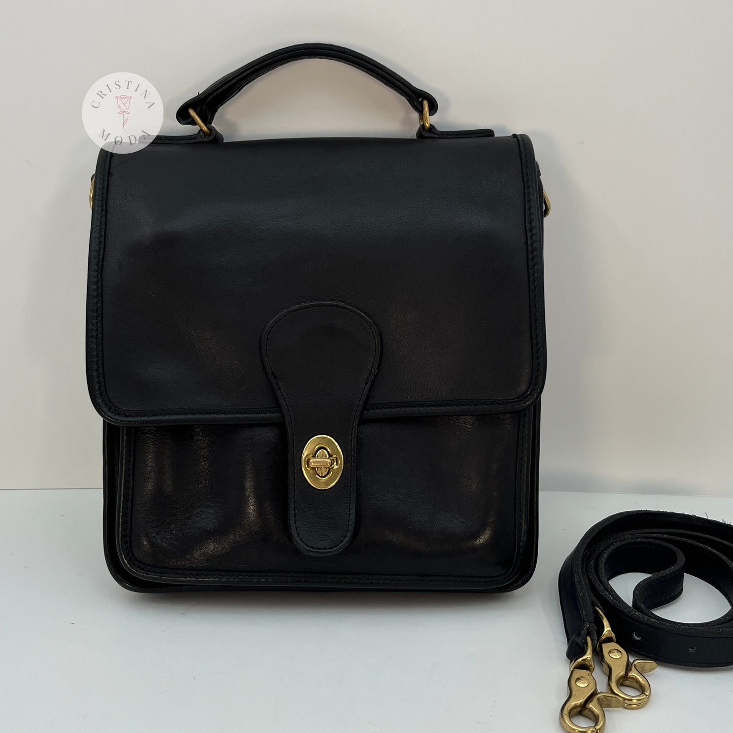 Vintage Coach Station Bag 5130 Black USA