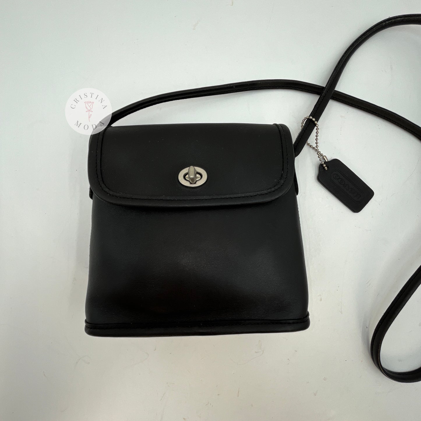 Vintage Coach Tango Flap 9049 Black 1998 Costa Rica