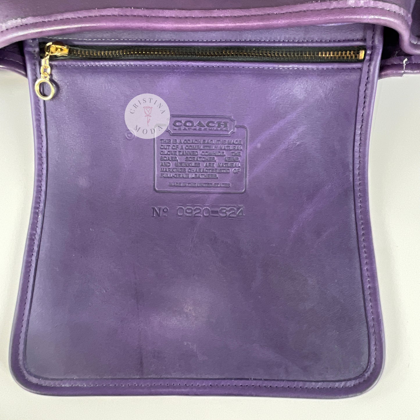 Vintage Coach The Sling 9929 Purple USA 1990's