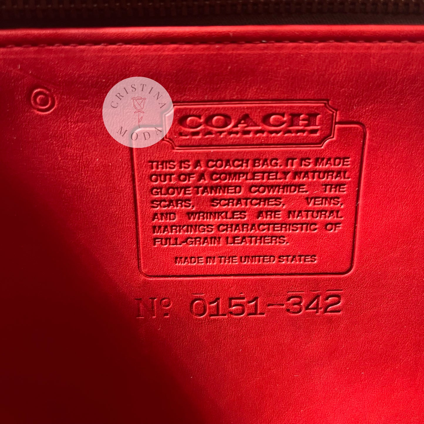 NEW Vintage Coach Willis Bag 9927 Red 1990's