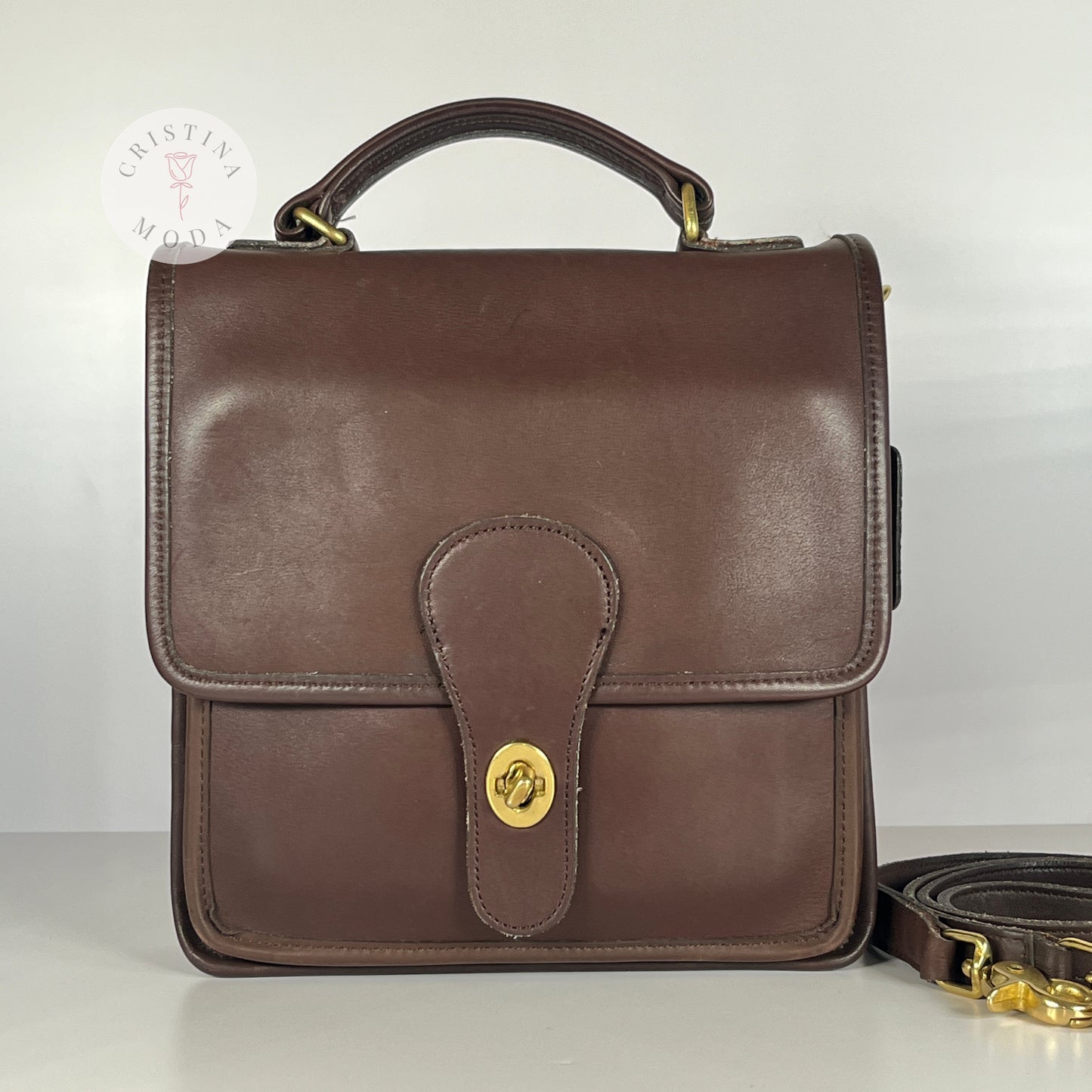 Vintage Coach Station Bag 5130 Mahogany Brown USA 1999