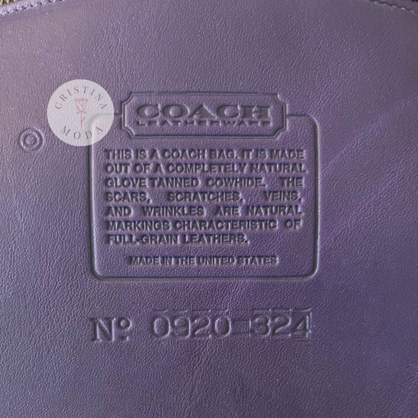 Vintage Coach The Sling 9929 Purple USA 1990's