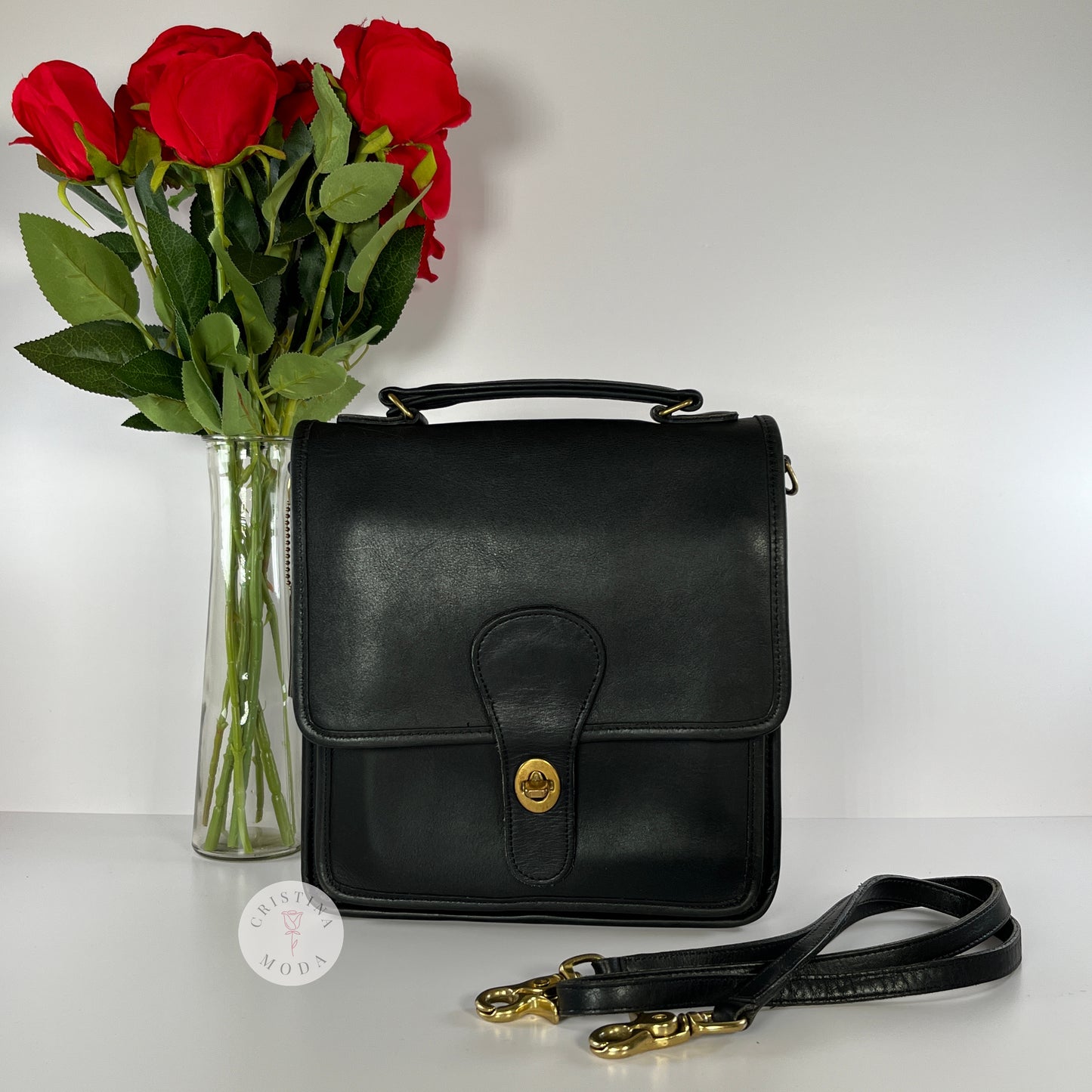 Vintage Coach Station Bag 5130 Black USA