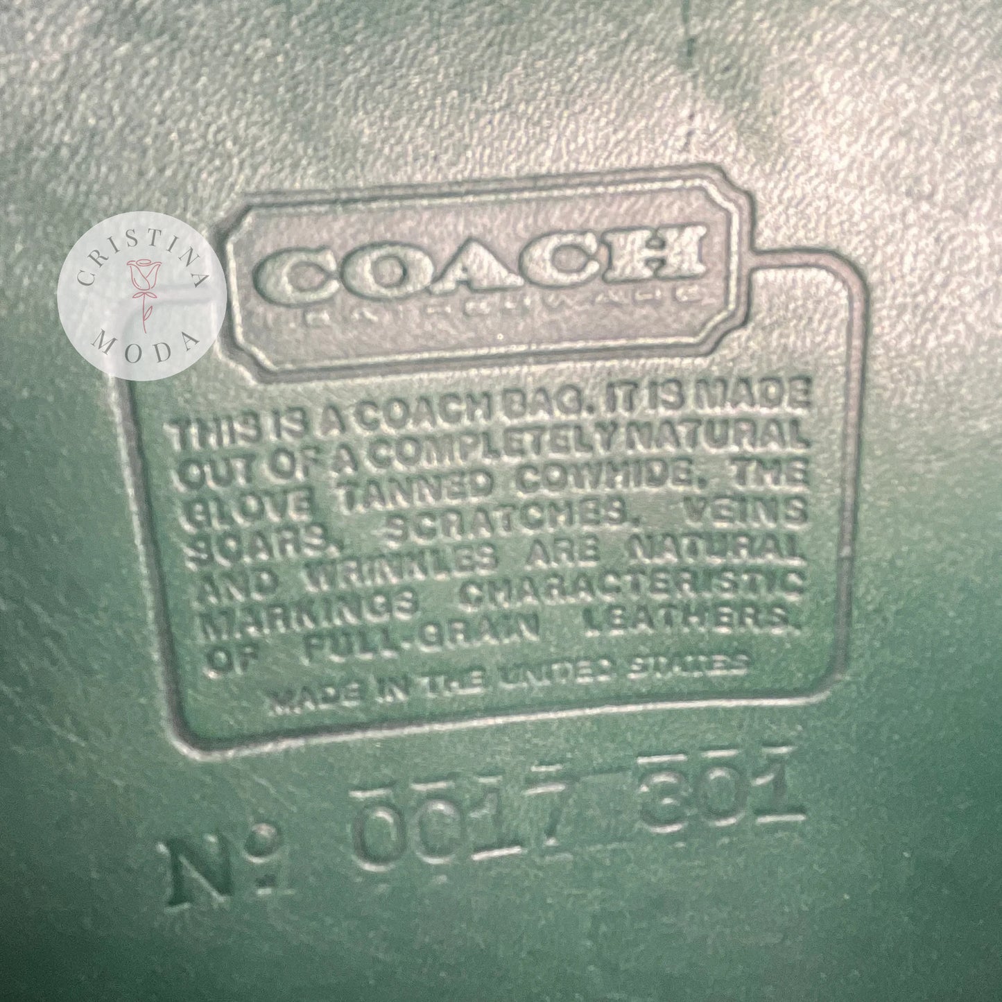 Vintage Coach Lindsay Bag 9888 Bottle Green USA