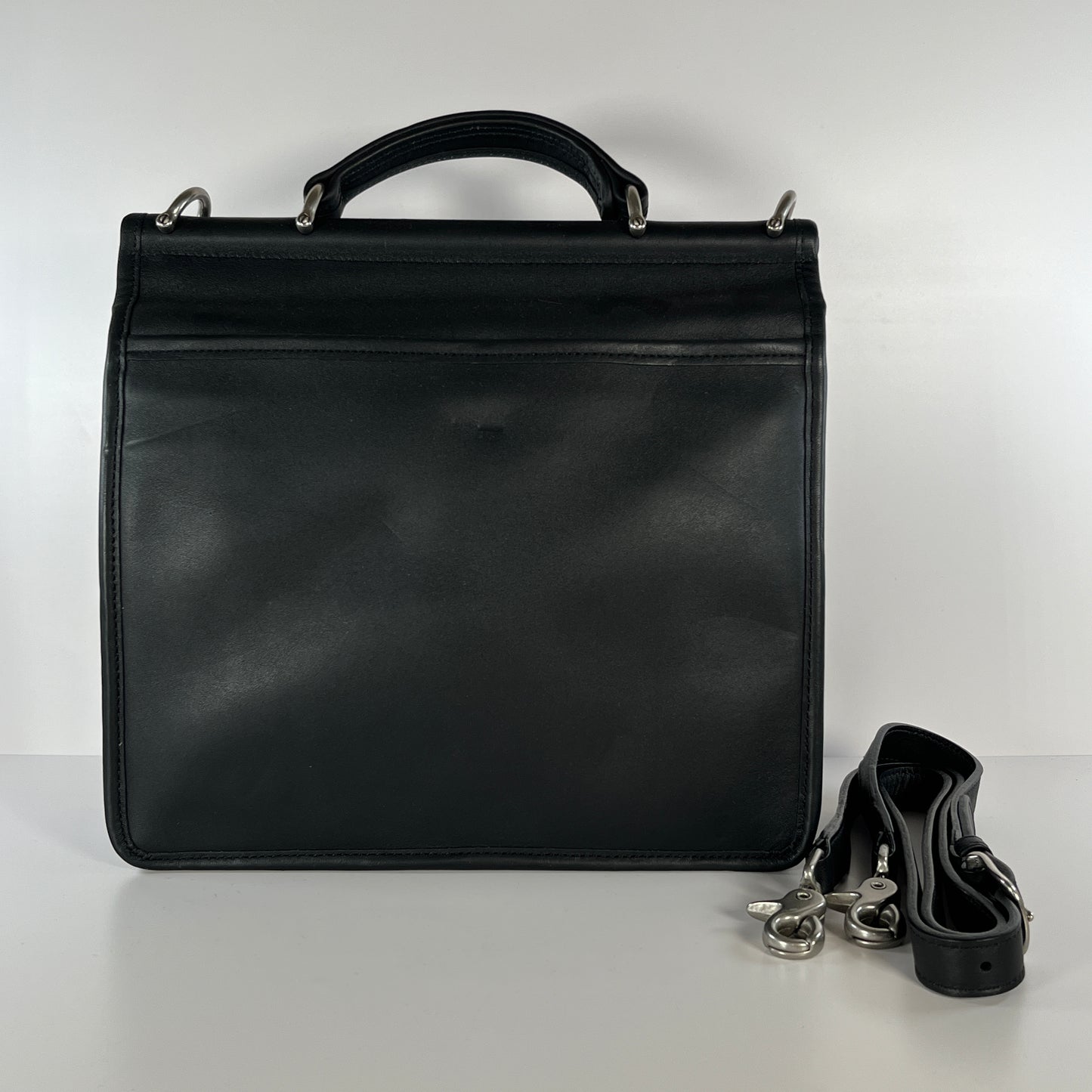 NEW Coach Willis Bag 9927 Black Leather Nickel Hardware 2005