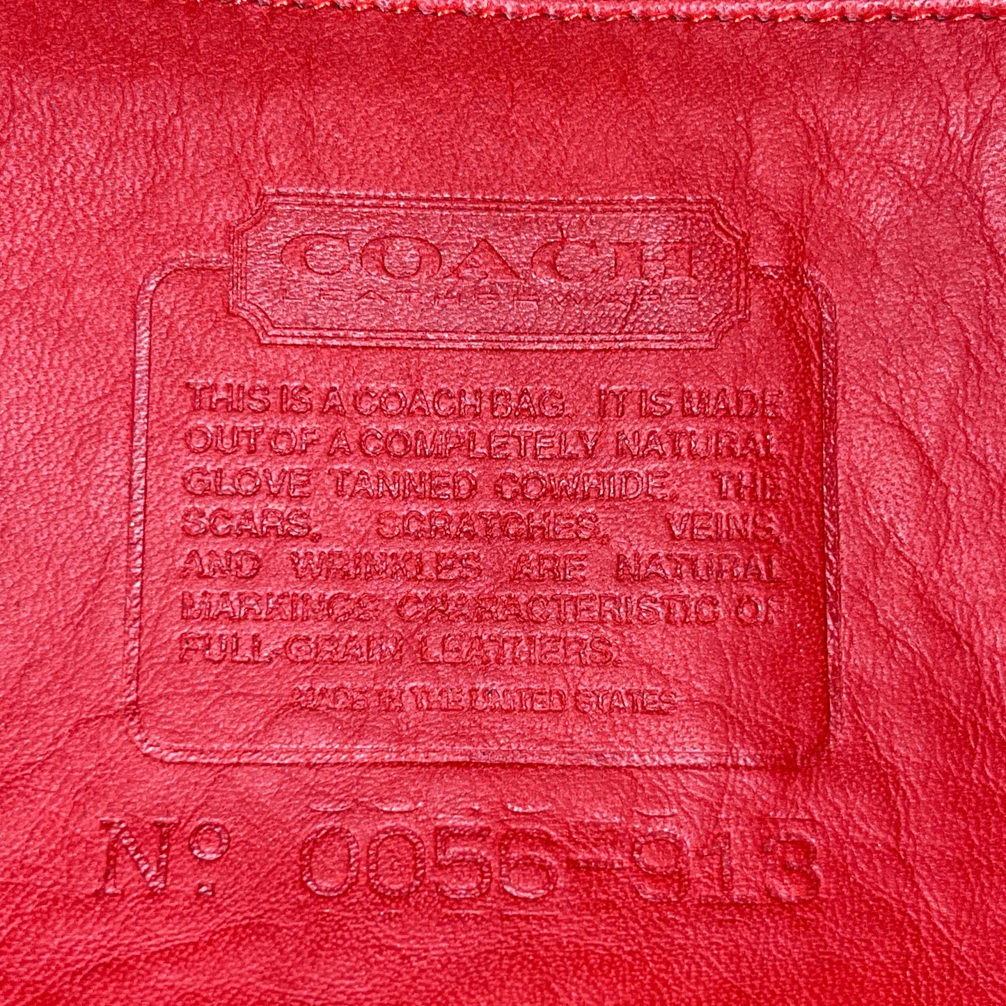 Vintage Coach City Bag Spectator 6790 Red Tabac USA