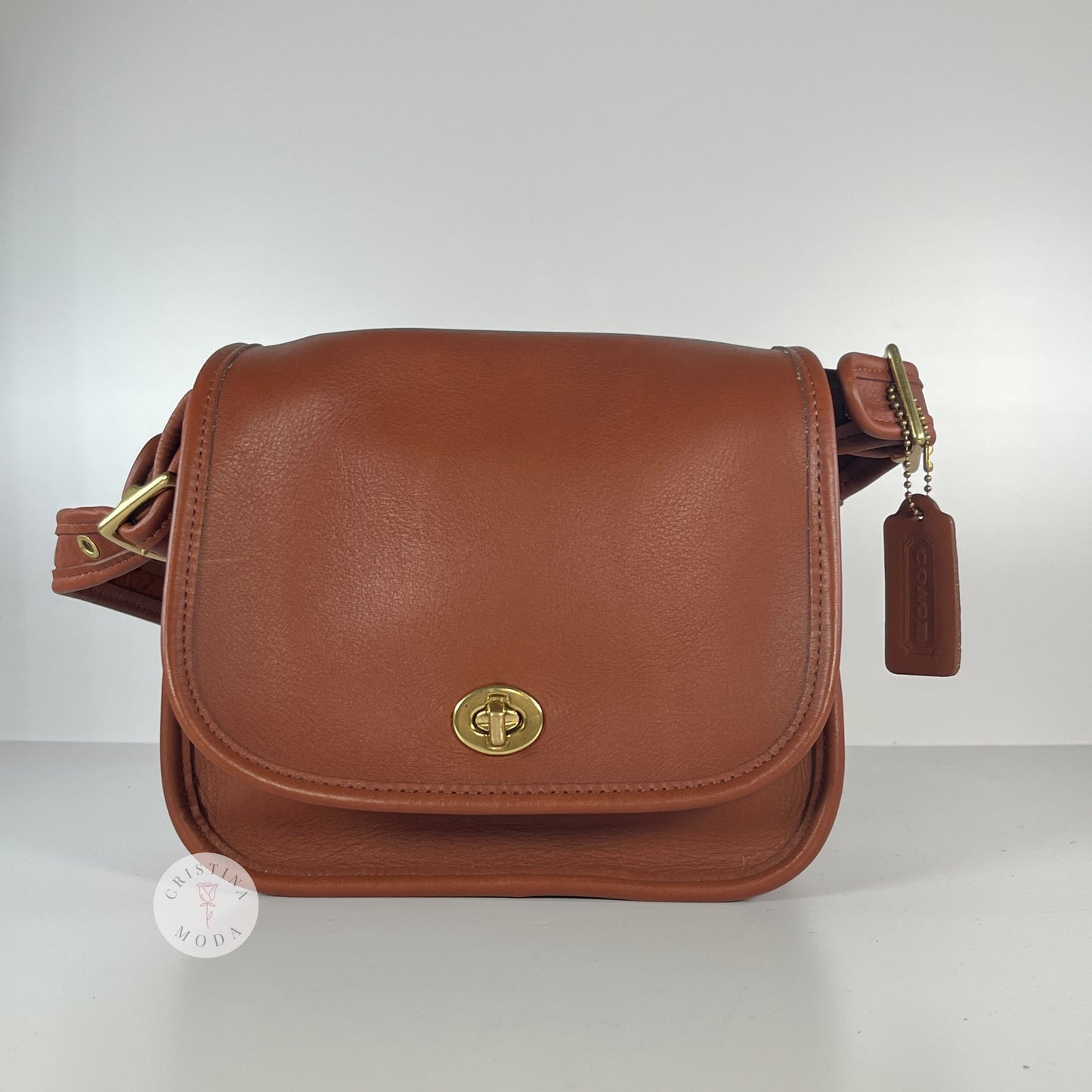 Vintage Coach Legacy Small Flap 9965 British Tan USA 1996